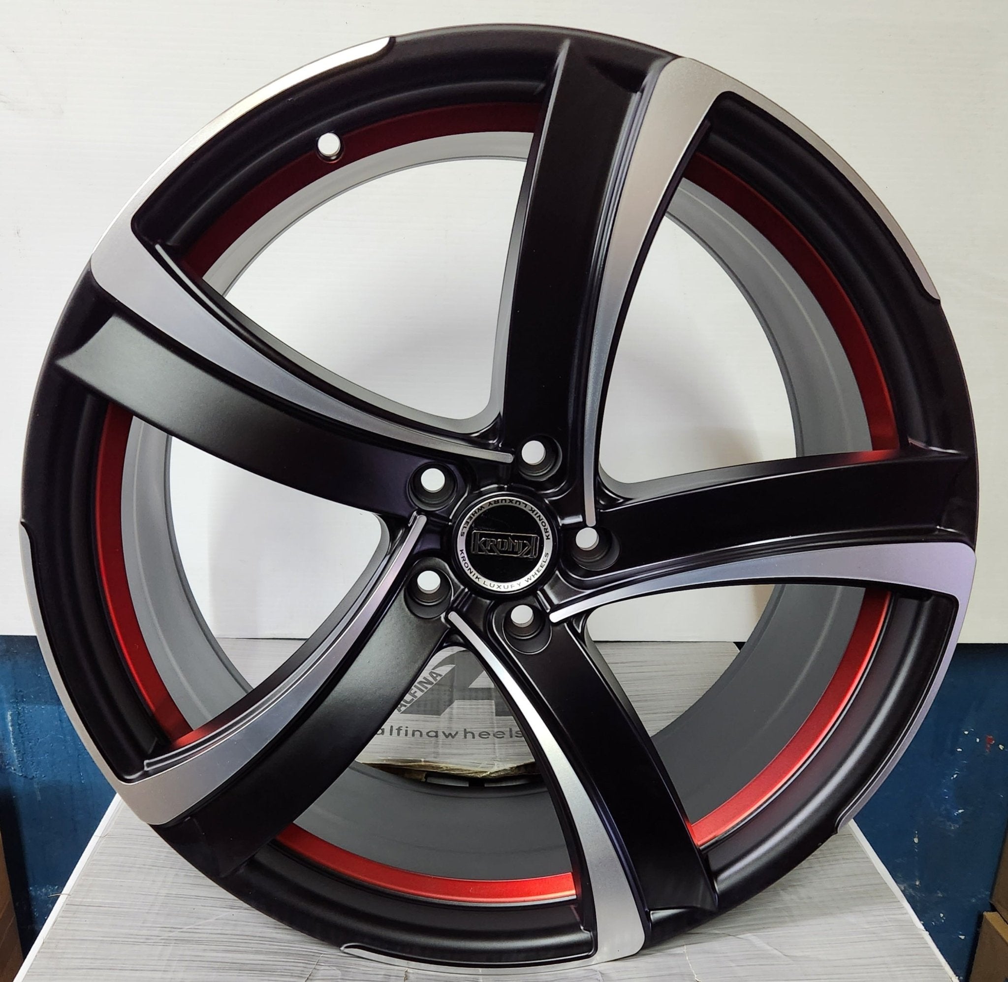FM115 20X8.5 5X114.3 MATTE BLACK RED UNDERCUT - Gun Hill Tire House (WTW - WHOLESALE TIRES & WHEELS)