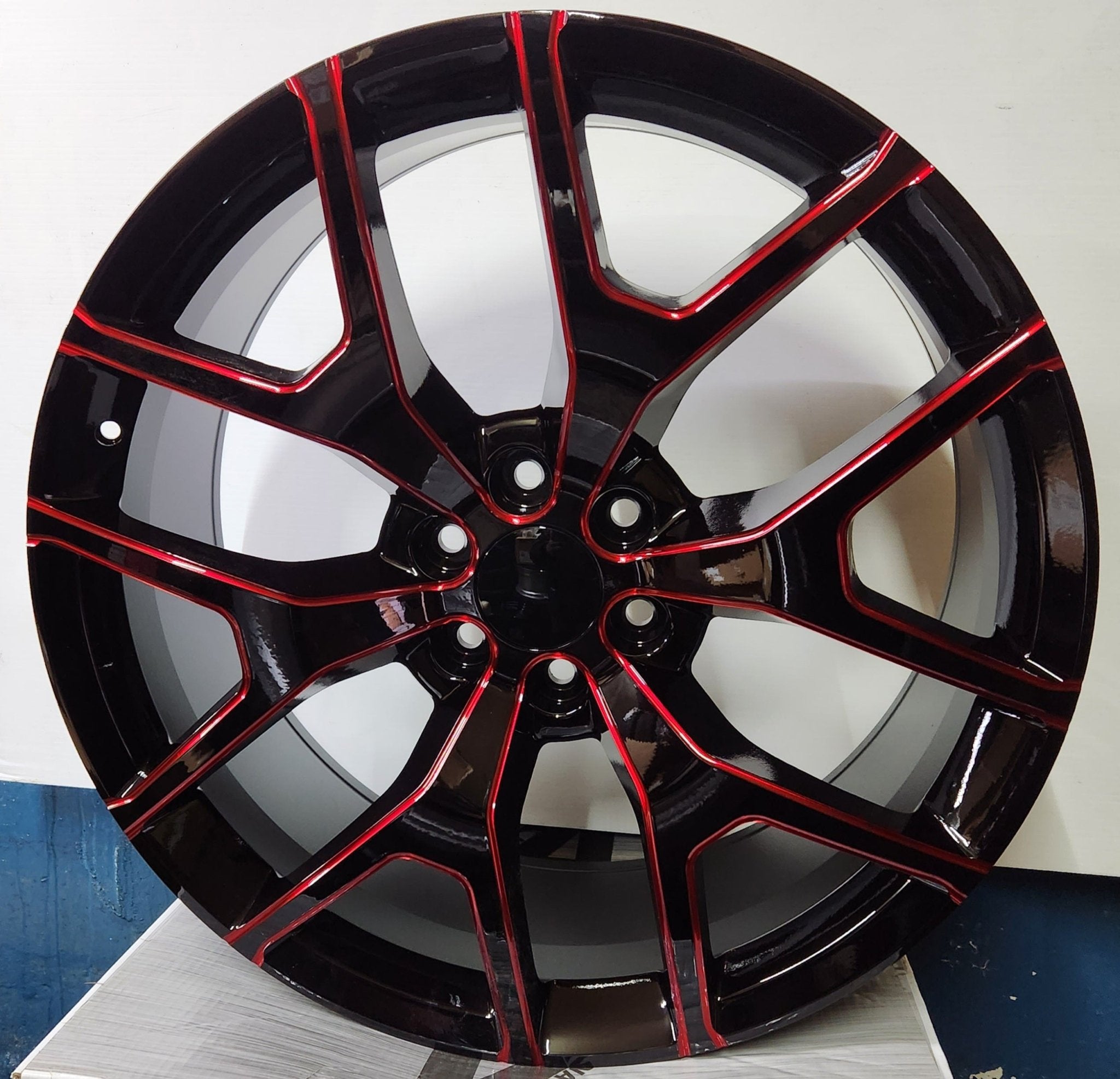 ELO REP 288 - 24185BWR 24X10 6X139.7 BLACK WITH RED MILLED TR3 - Gun Hill Tire House (WTW - WHOLESALE TIRES & WHEELS)