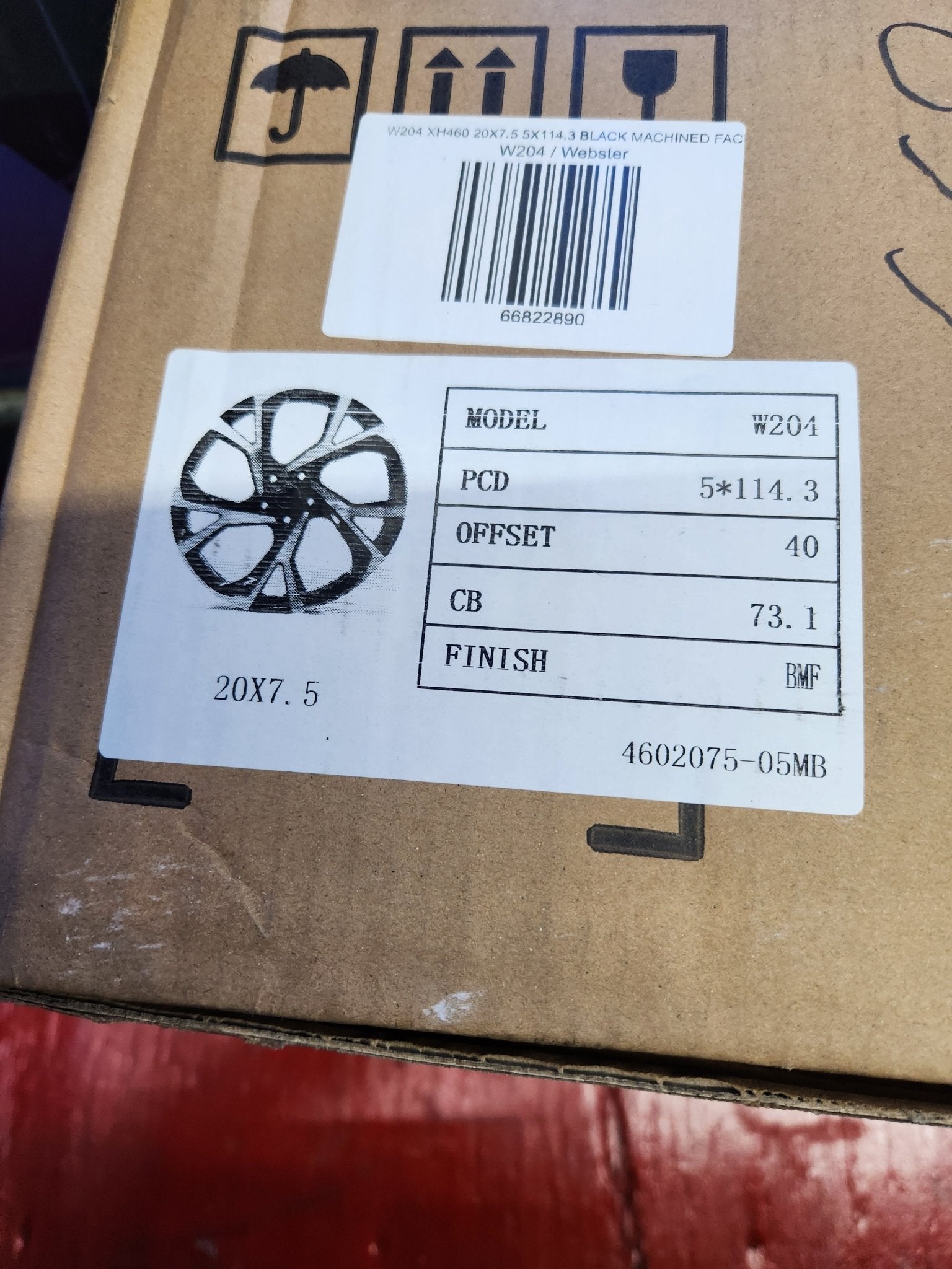 W204 XH460 20X7.5 5X114.3 BLACK MACHINED FACE - Gun Hill Tire House (WTW - WHOLESALE TIRES & WHEELS)