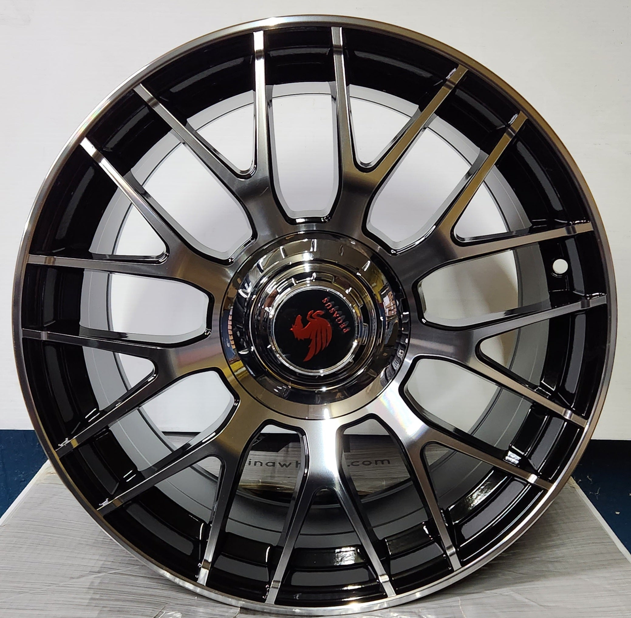 PEGASU - AM608 17X8.0 - 5X112 - 5X114.3 BLACK MACHINED FACE - Gun Hill Tire House (WTW - WHOLESALE TIRES & WHEELS)