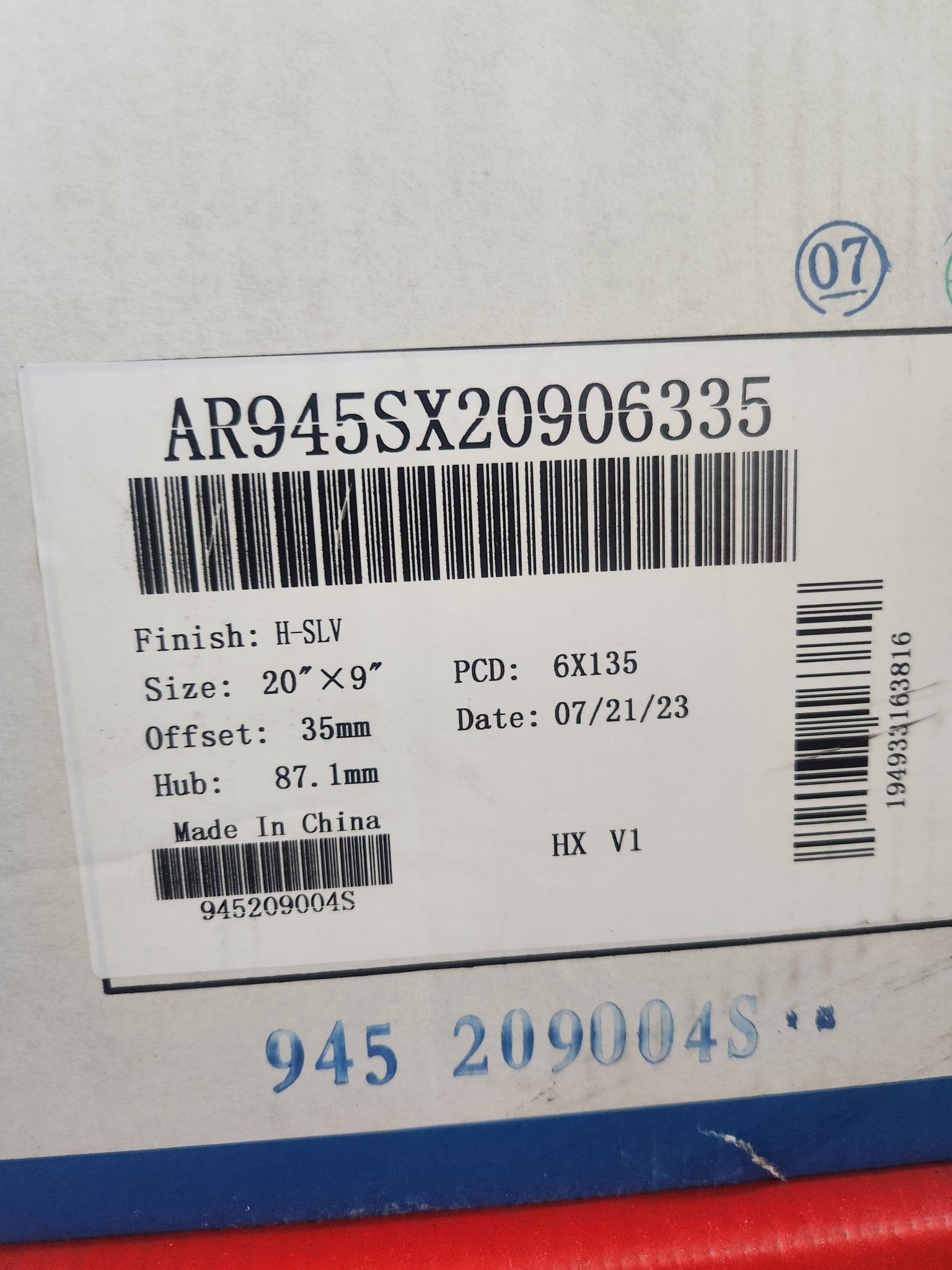 AR945 20X9 6X135 SILVER - Gun Hill Tire House (WTW - WHOLESALE TIRES & WHEELS)