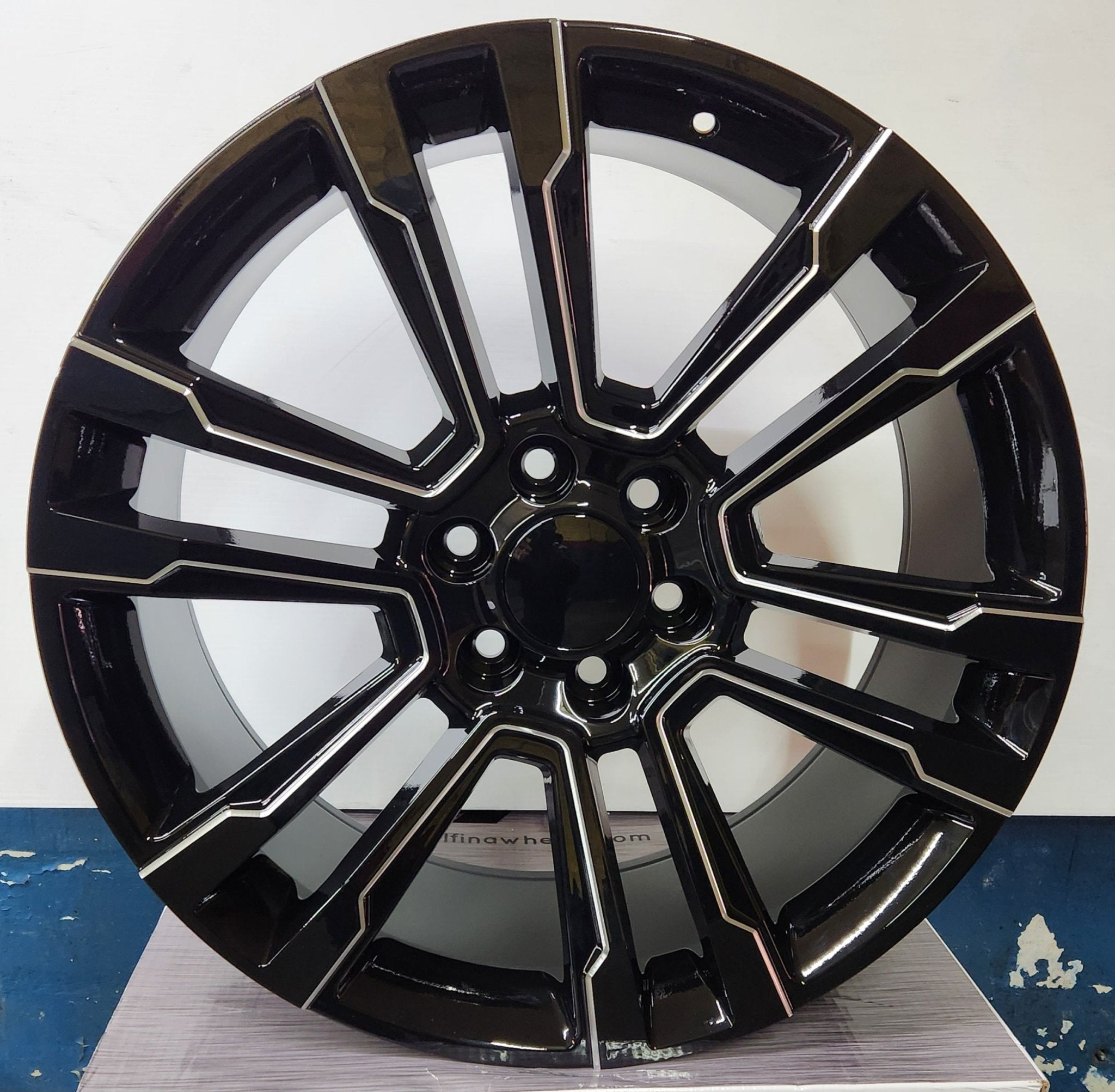 REP328 22X9.5 6X139.7 BLACK AND MILLED - Gun Hill Tire House (WTW - WHOLESALE TIRES & WHEELS)