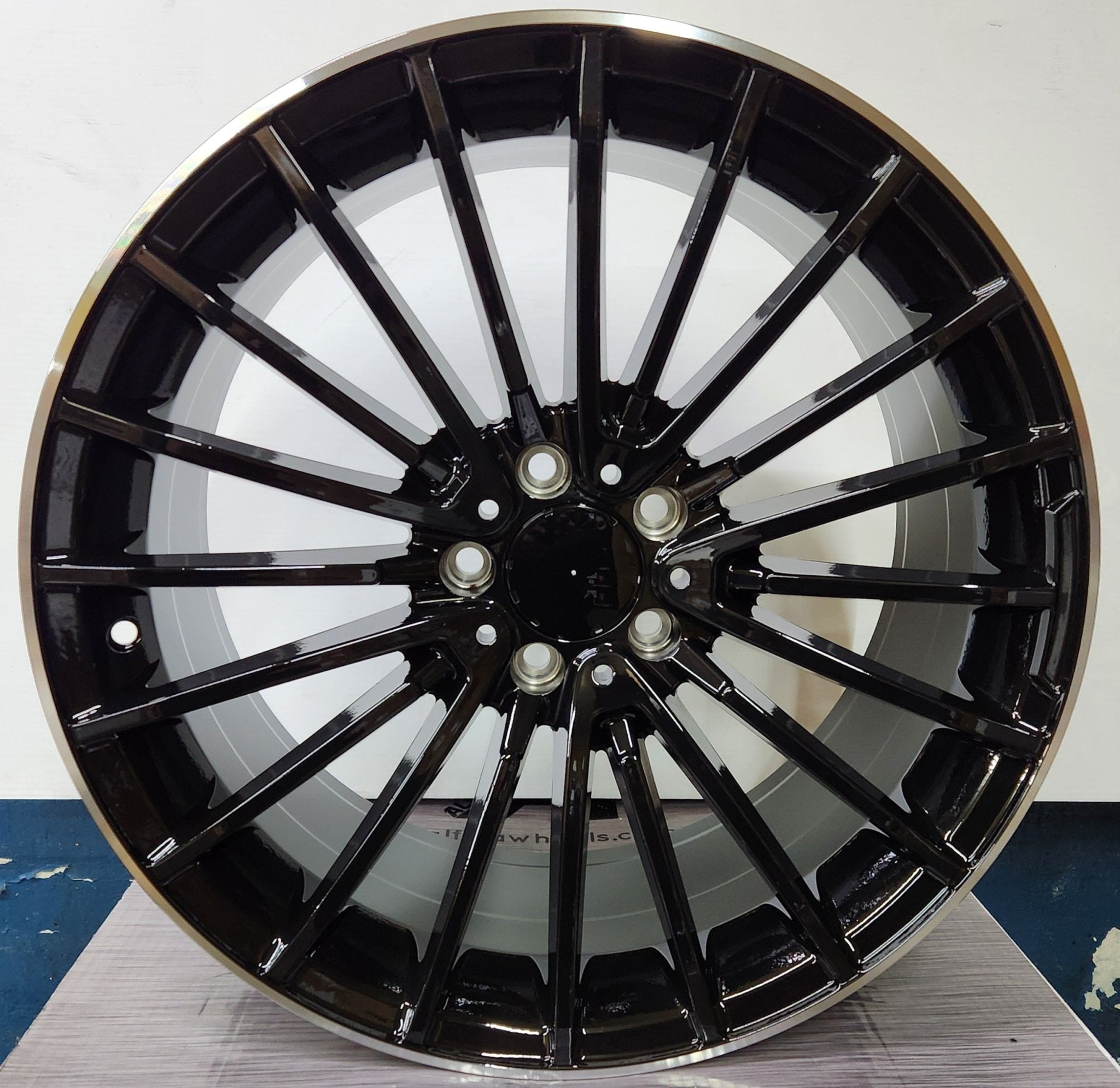 OE - 0235 19x9.5 5x112 GLOSS BLACK MACHINED LIPS - Gun Hill Tire House (WTW - WHOLESALE TIRES & WHEELS)