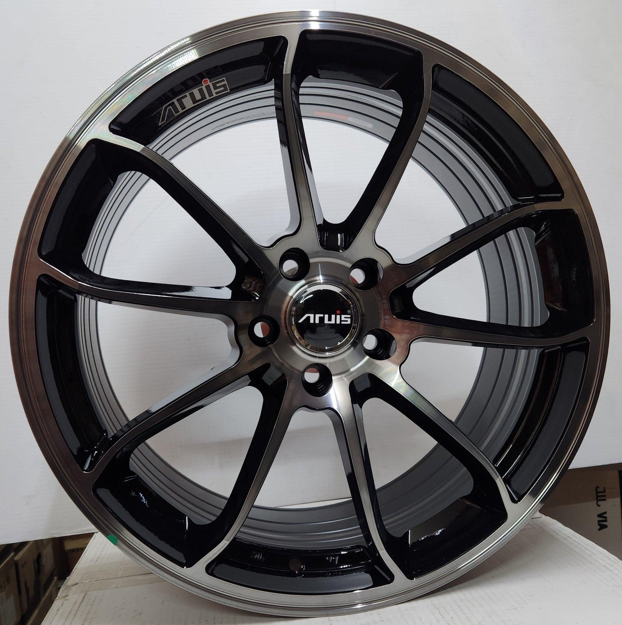 ARUIS AS69 18X8 5X4.5 BLACK MACHINE FACE - Gun Hill Tire House (WTW - WHOLESALE TIRES & WHEELS)