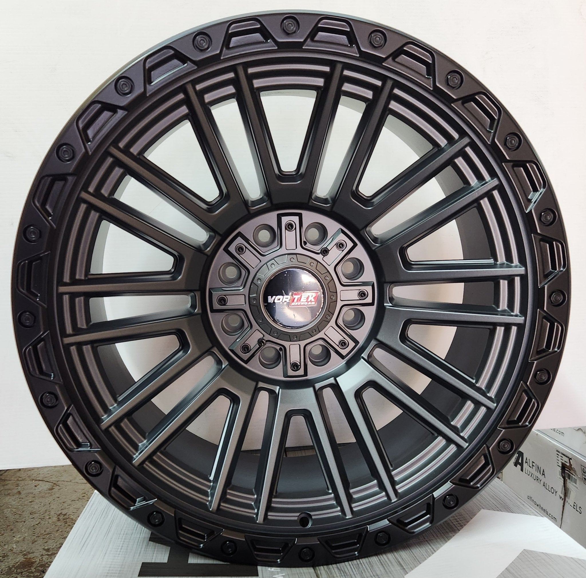 VORTEK VRT - 604 22X10 8X180 8X170 MATTE TITANIUM - BLK BEAD RING - Gun Hill Tire House (WTW - WHOLESALE TIRES & WHEELS)