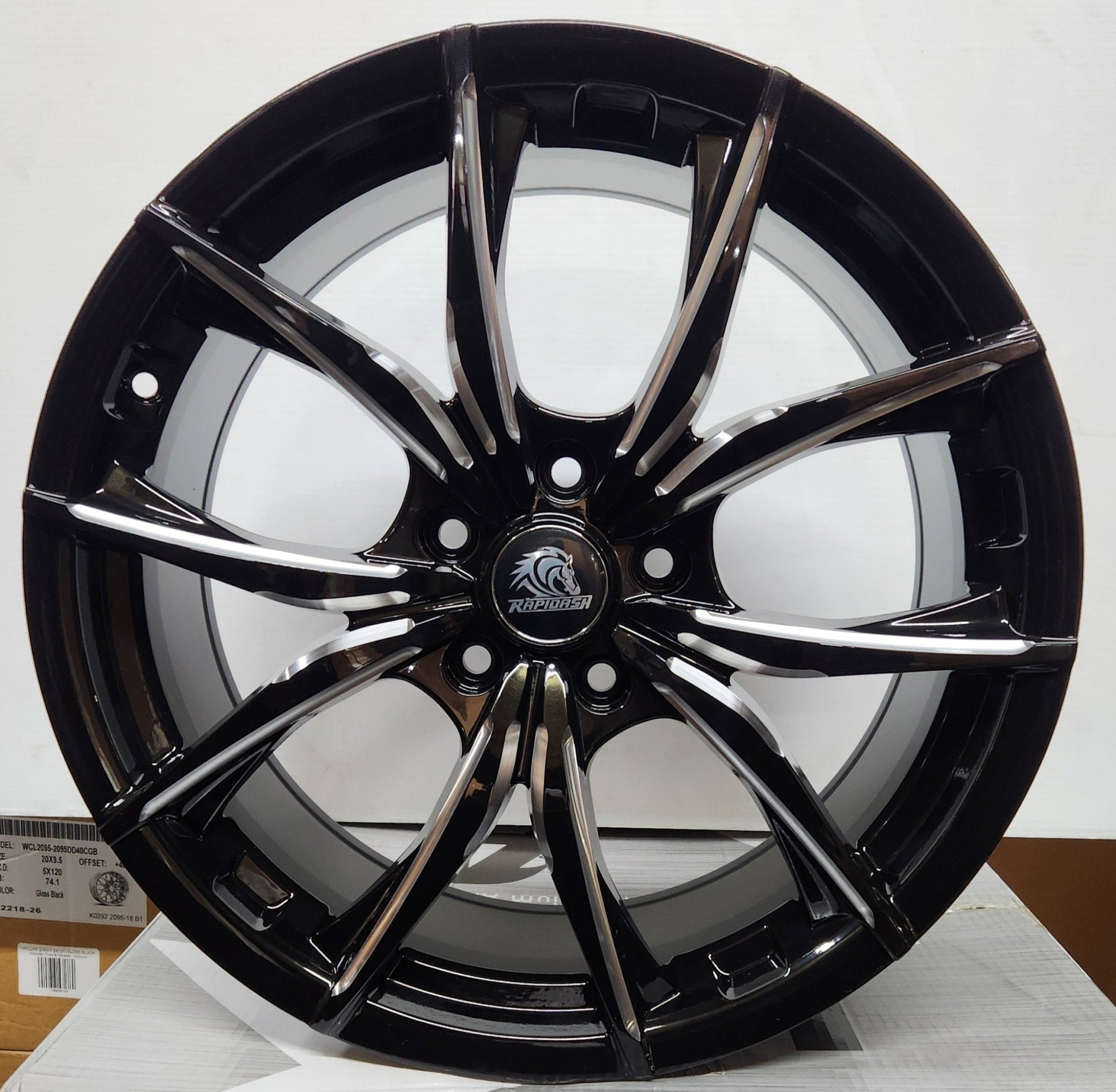 RAPIDASH RD - M109 18x8.0 5x114.3 GLOSS BLACK MACHINED MILLING AND LETTERING - Gun Hill Tire House (WTW - WHOLESALE TIRES & WHEELS)