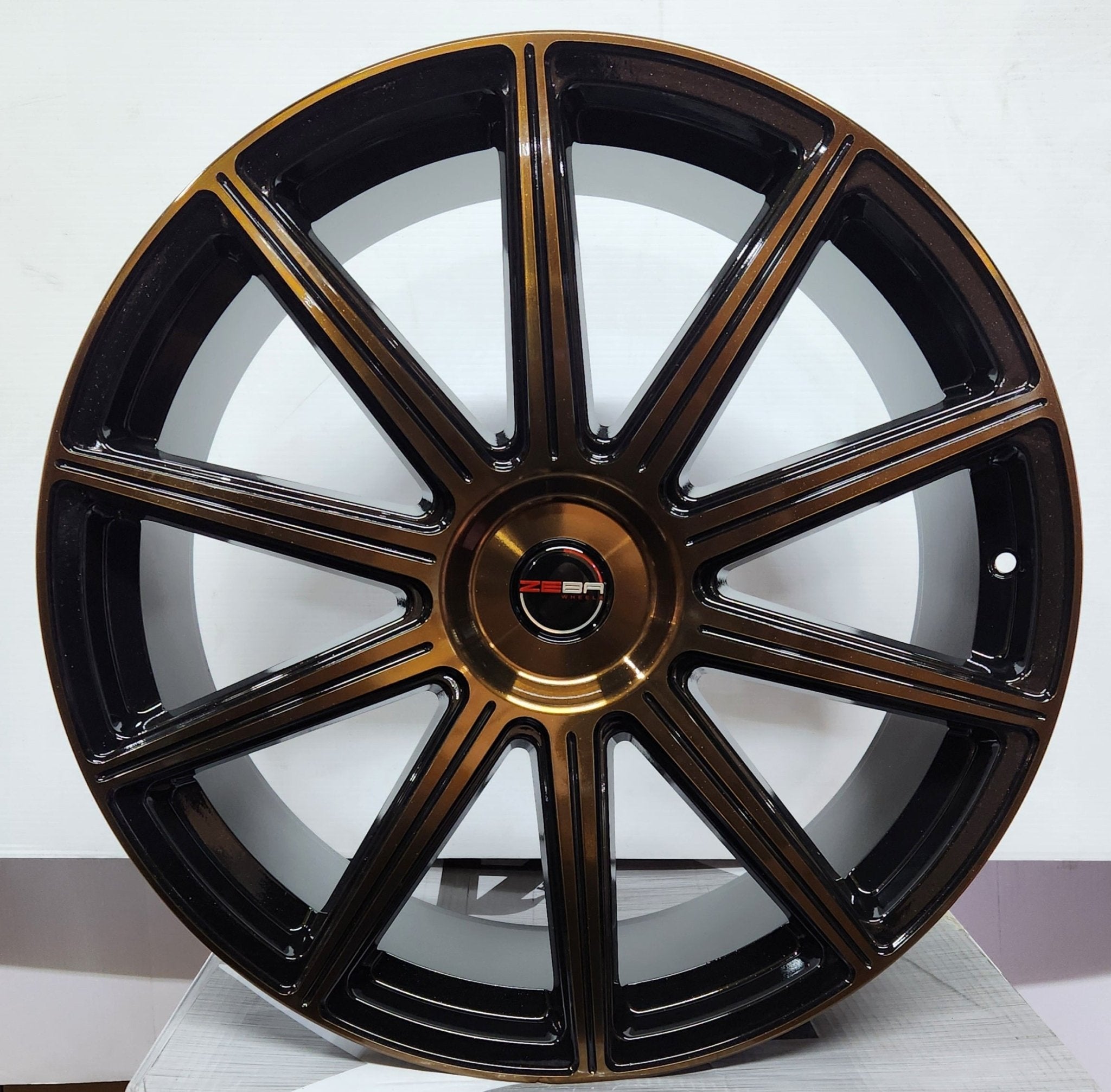 GWG G42 22x9 BLANK GLOSS BLACK W BRONZE FACE - Gun Hill Tire House (WTW - WHOLESALE TIRES & WHEELS)
