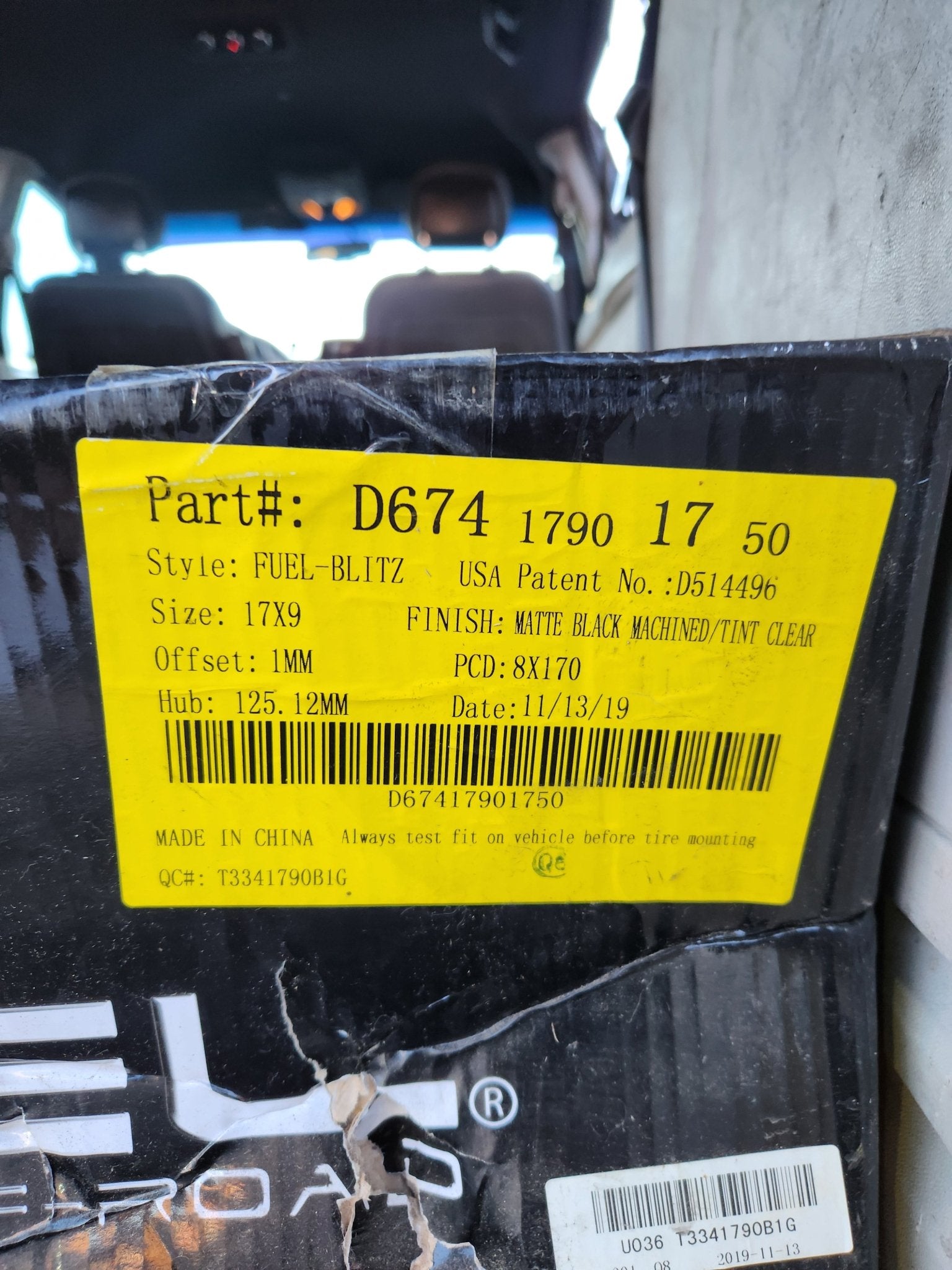 FUEL D674 17X9 8X170 MATTE BLACK MACHINED TINT CLEAR - Gun Hill Tire House (WTW - WHOLESALE TIRES & WHEELS)