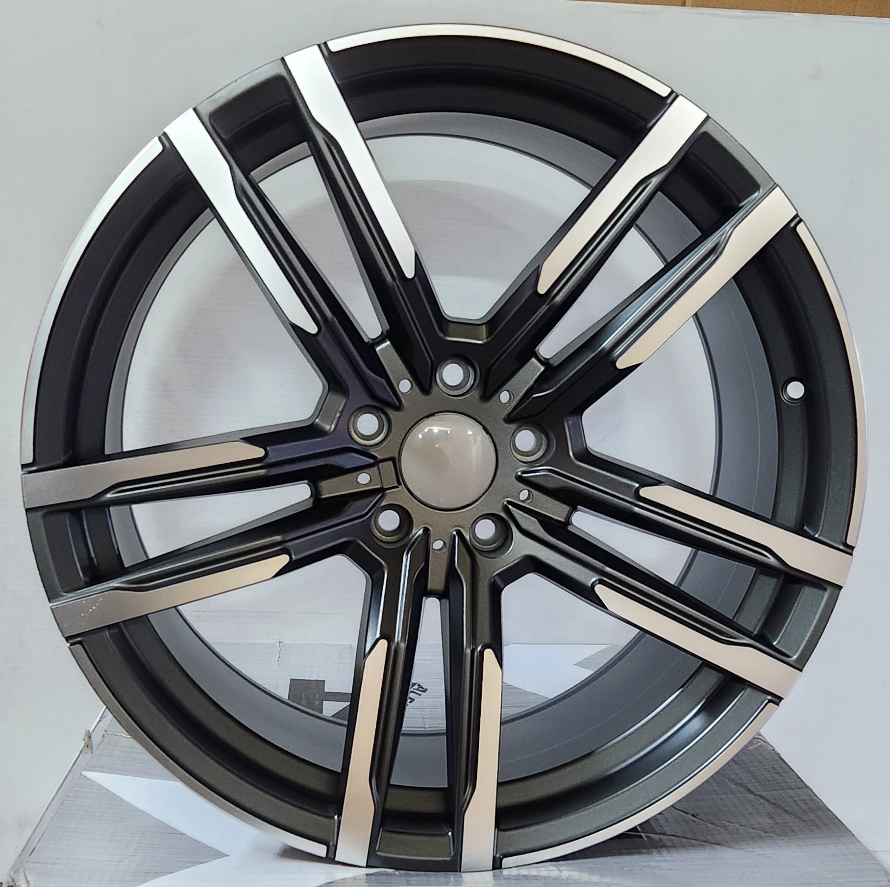 OE - 5511 20X10 5X120 MATTE GUN METAL MACHINE FACE - Gun Hill Tire House (WTW - WHOLESALE TIRES & WHEELS)