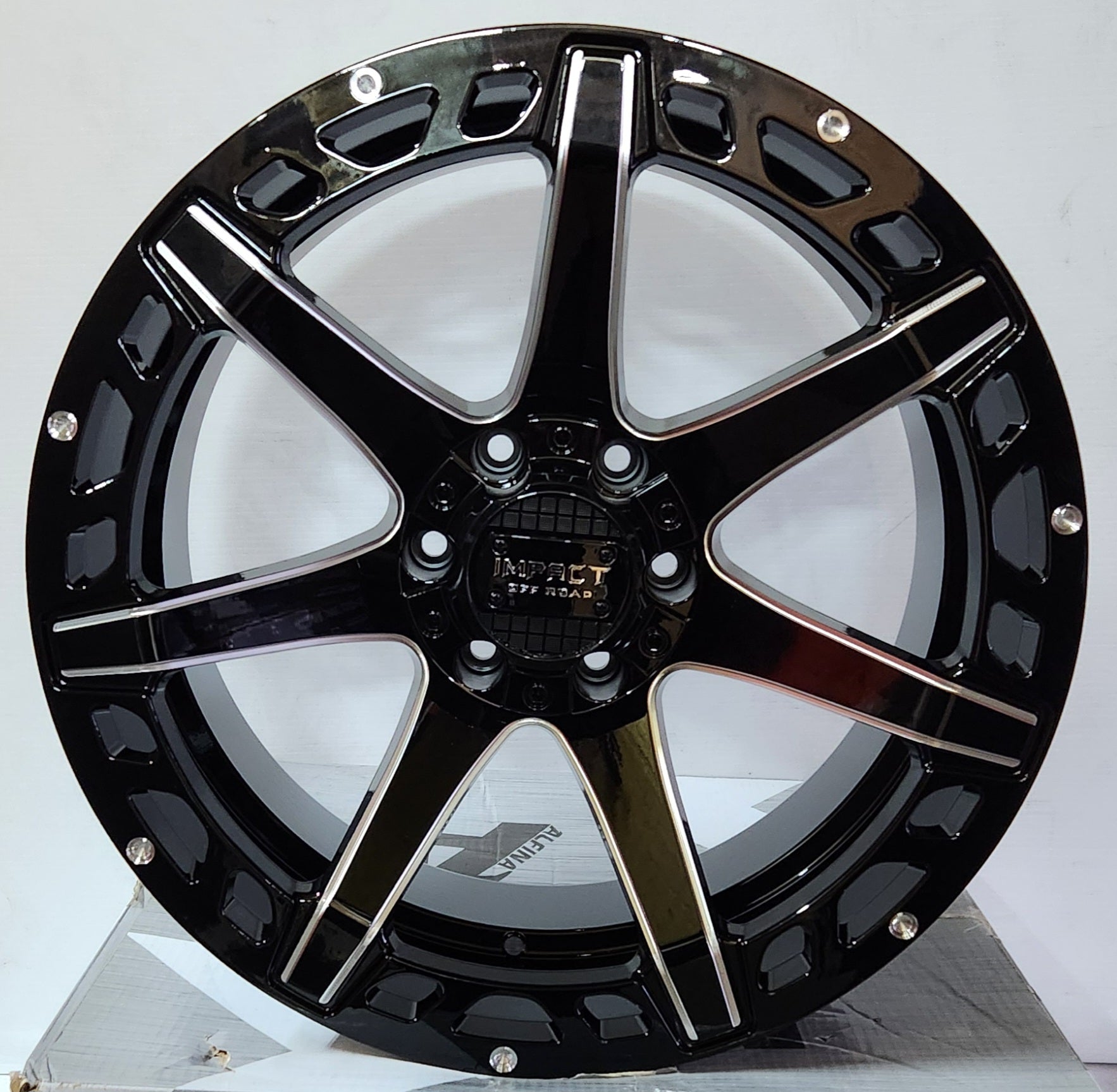 IMPACT - 904 20x10 6x135 / 6x139.7 GLOSS BLACK WITH MACHINED MILLING WINDOW - Gun Hill Tire House (WTW - WHOLESALE TIRES & WHEELS)