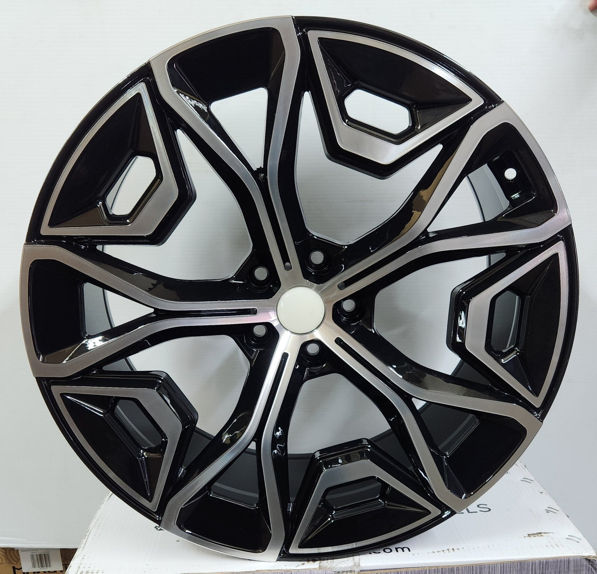 OE-541 1021M STYLE 22x9.5 5x120 GLOSS BLACK MACHINED FACE