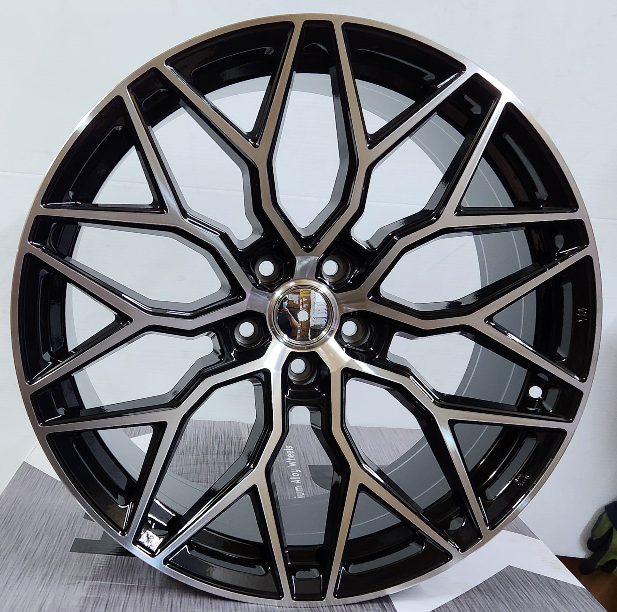 PEGESUS - 0319 Si - 01 20x9.0 5x114.3 5X112 GLOSS BLACK MACHINED FACE - Gun Hill Tire House (WTW - WHOLESALE TIRES & WHEELS)