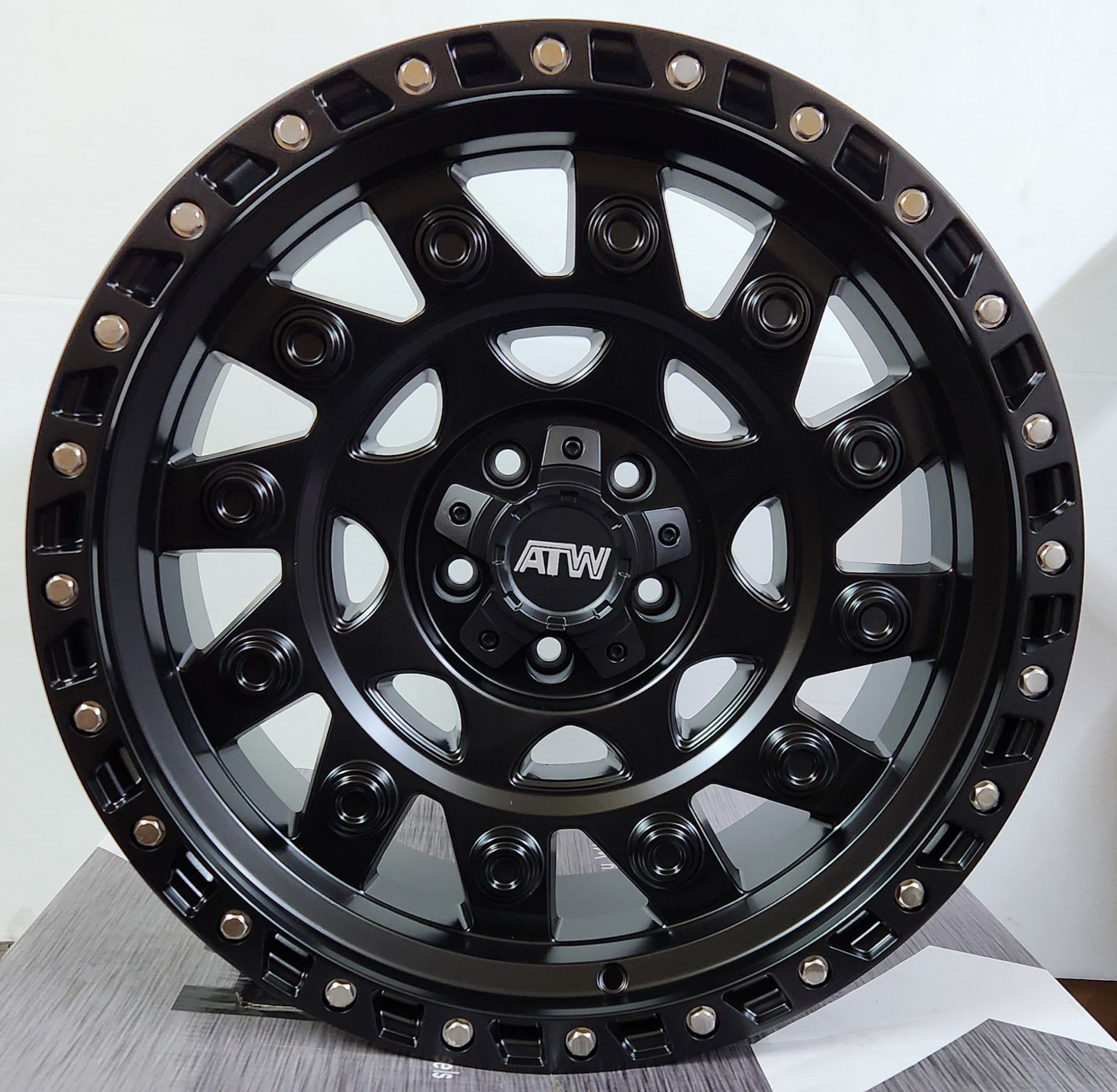 ATW CONGO 5X114.3 5X127 SANTIN BLACK STAINLESS STEEL POINTES - Gun Hill Tire House (WTW - WHOLESALE TIRES & WHEELS)