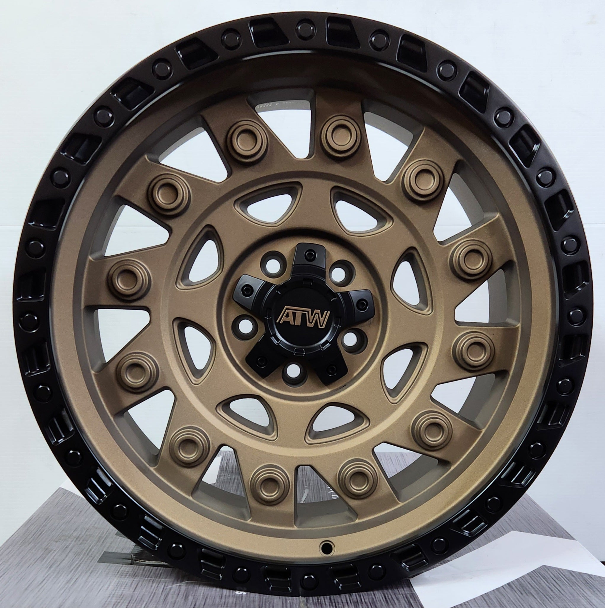 ATW CONGO 20X10 5X114.3 5X127 SATIN SAND BRONZE BLACK LIP - Gun Hill Tire House (WTW - WHOLESALE TIRES & WHEELS)