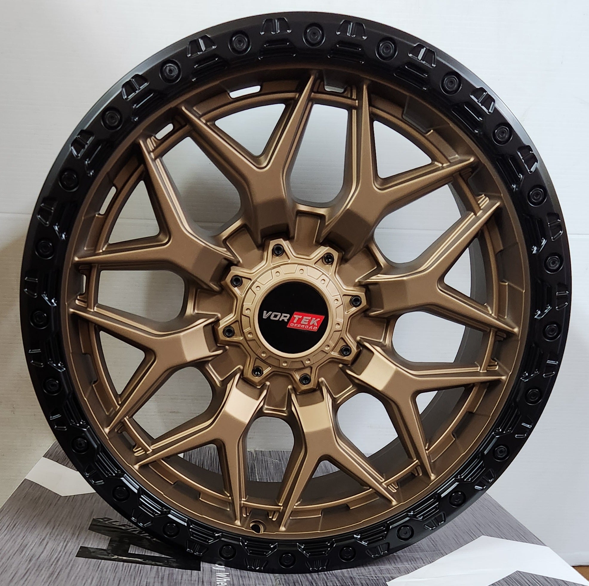 VORTEK VRT - 603 20x9.5 8x165 - 8x180 BLANK MATTE BRONZE BLACK BEAD RING - Gun Hill Tire House (WTW - WHOLESALE TIRES & WHEELS)