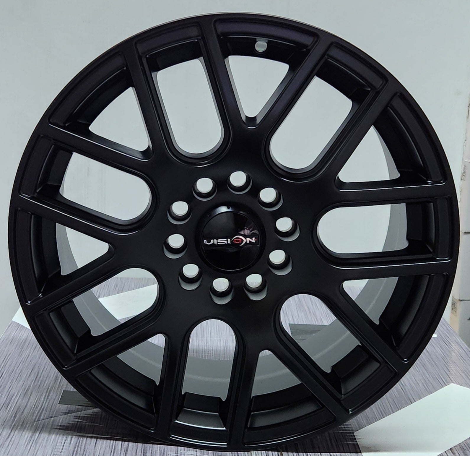 VISION WHEELS 16X7 5X112 5X114.3 MATTE BLACK - Gun Hill Tire House (WTW - WHOLESALE TIRES & WHEELS)
