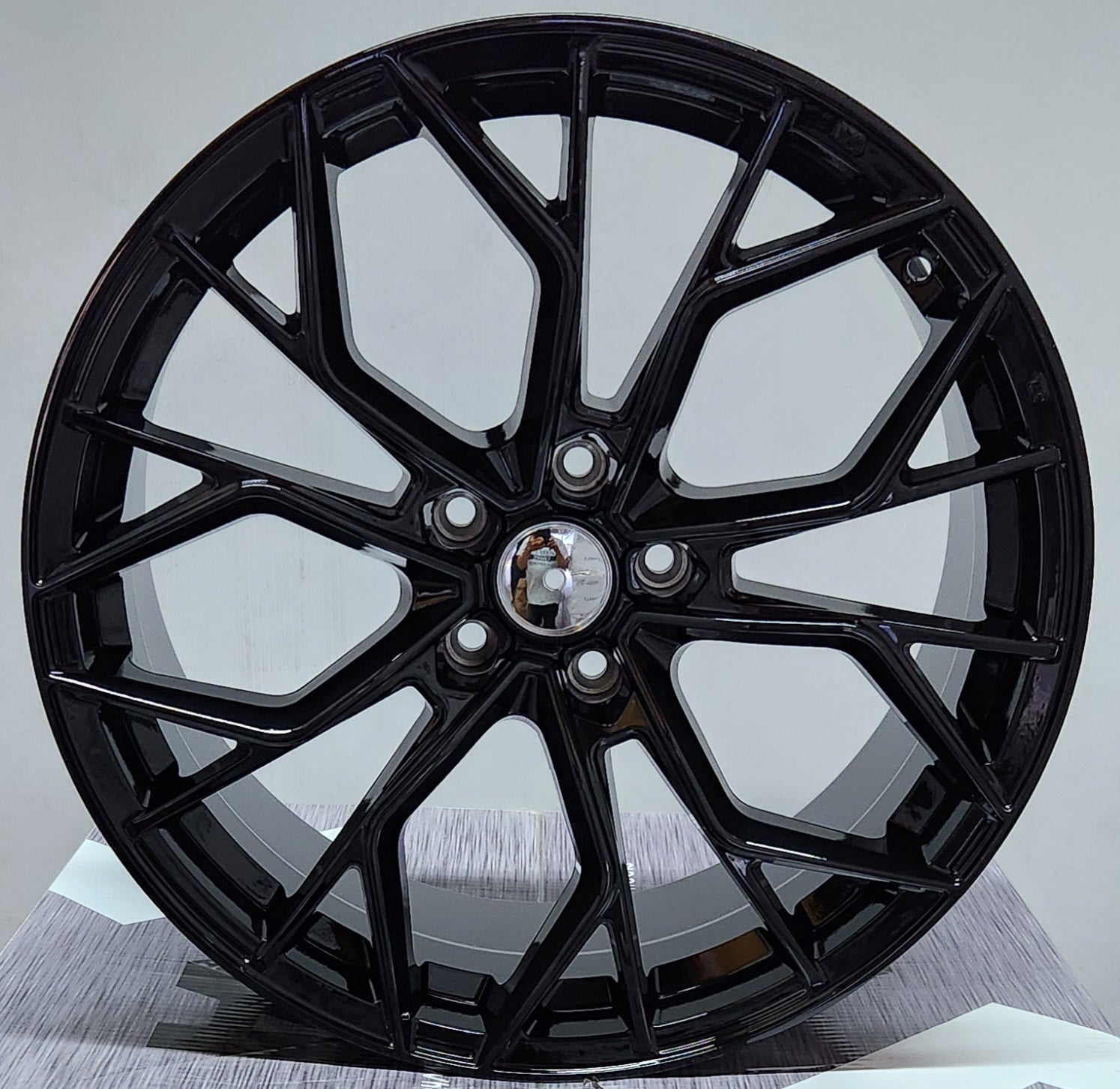 PEGASUS - 5558 Si - 03 19x8.5 5x112 / 5x114.3 GLOSS BLACK +32mm 73.1mm - Gun Hill Tire House (WTW - WHOLESALE TIRES & WHEELS)