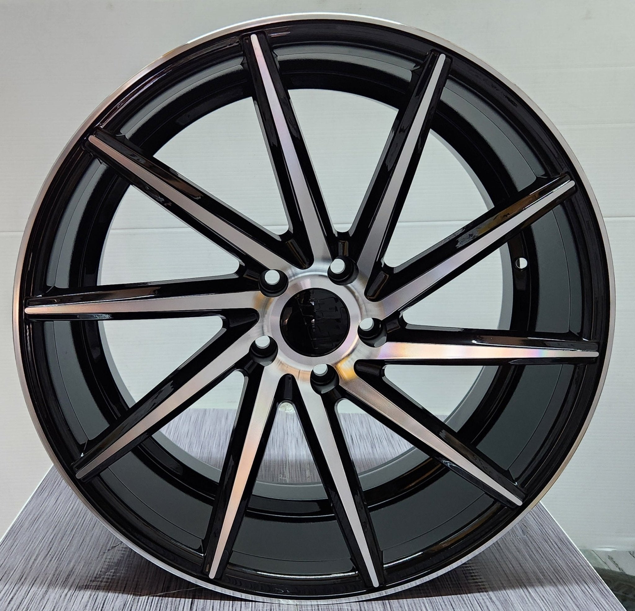 W013 20x8.5 5x114.3 BLACK MACHINE FACE - Gun Hill Tire House (WTW - WHOLESALE TIRES & WHEELS)