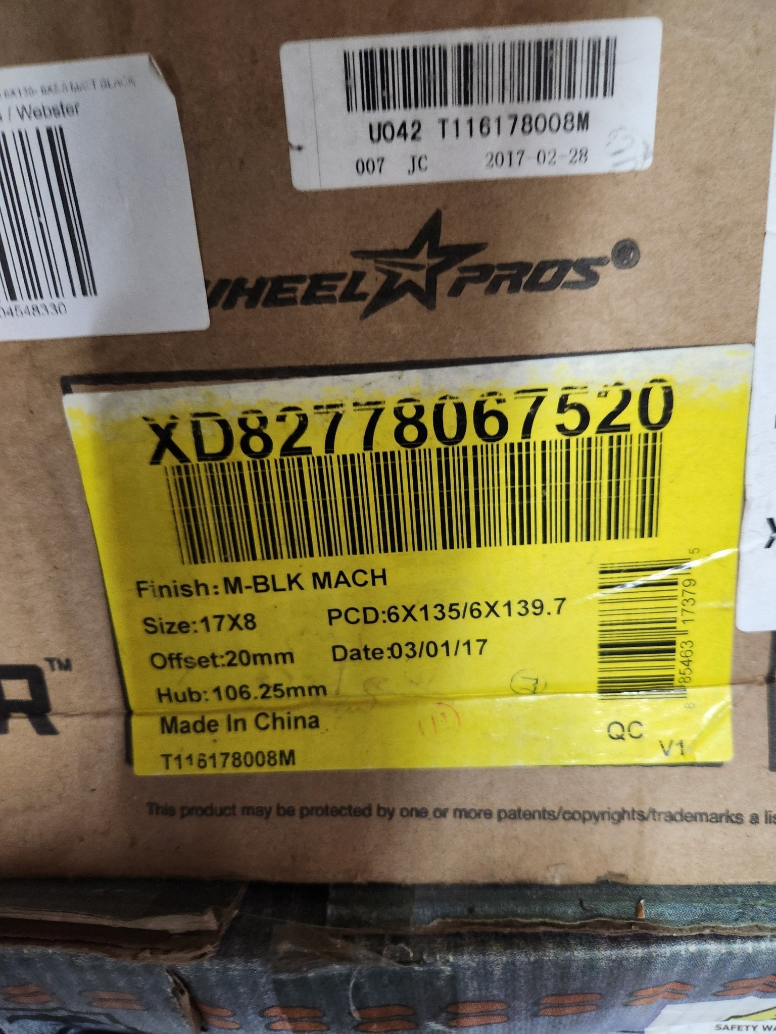 P XD8277 8067520 WHEELS 17X8 6X135 - 6X5.5 MATT BLACK MACHINED - Gun Hill Tire House (WTW - WHOLESALE TIRES & WHEELS)