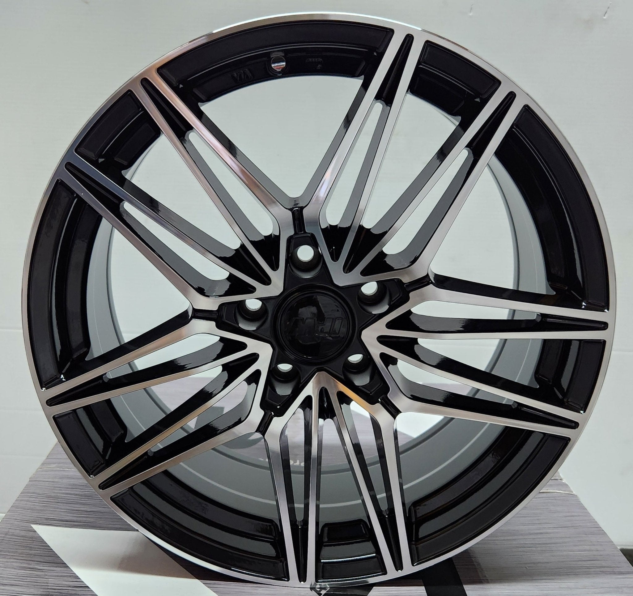W1024 1849 18x7.5 5x114.3 BLACK MACHINE FACE - Gun Hill Tire House (WTW - WHOLESALE TIRES & WHEELS)
