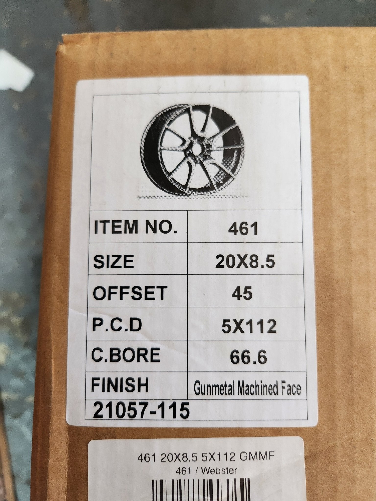 WHEELS 461 20X8.5 5X112 GMMF - Gun Hill Tire House (WTW - WHOLESALE TIRES & WHEELS)