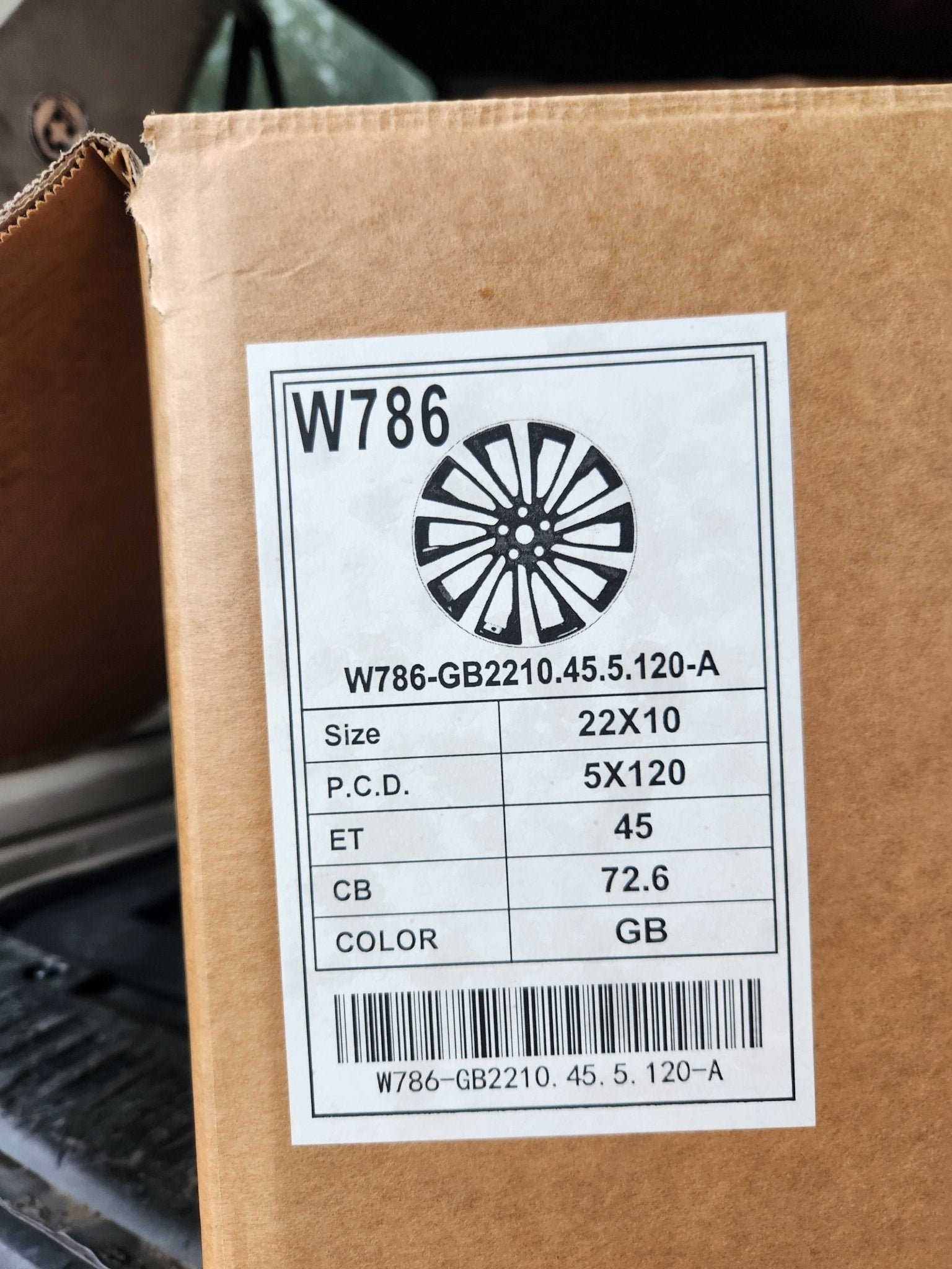 W786 22x10 5x120 GLOSS BLACK - Gun Hill Tire House (WTW - WHOLESALE TIRES & WHEELS)