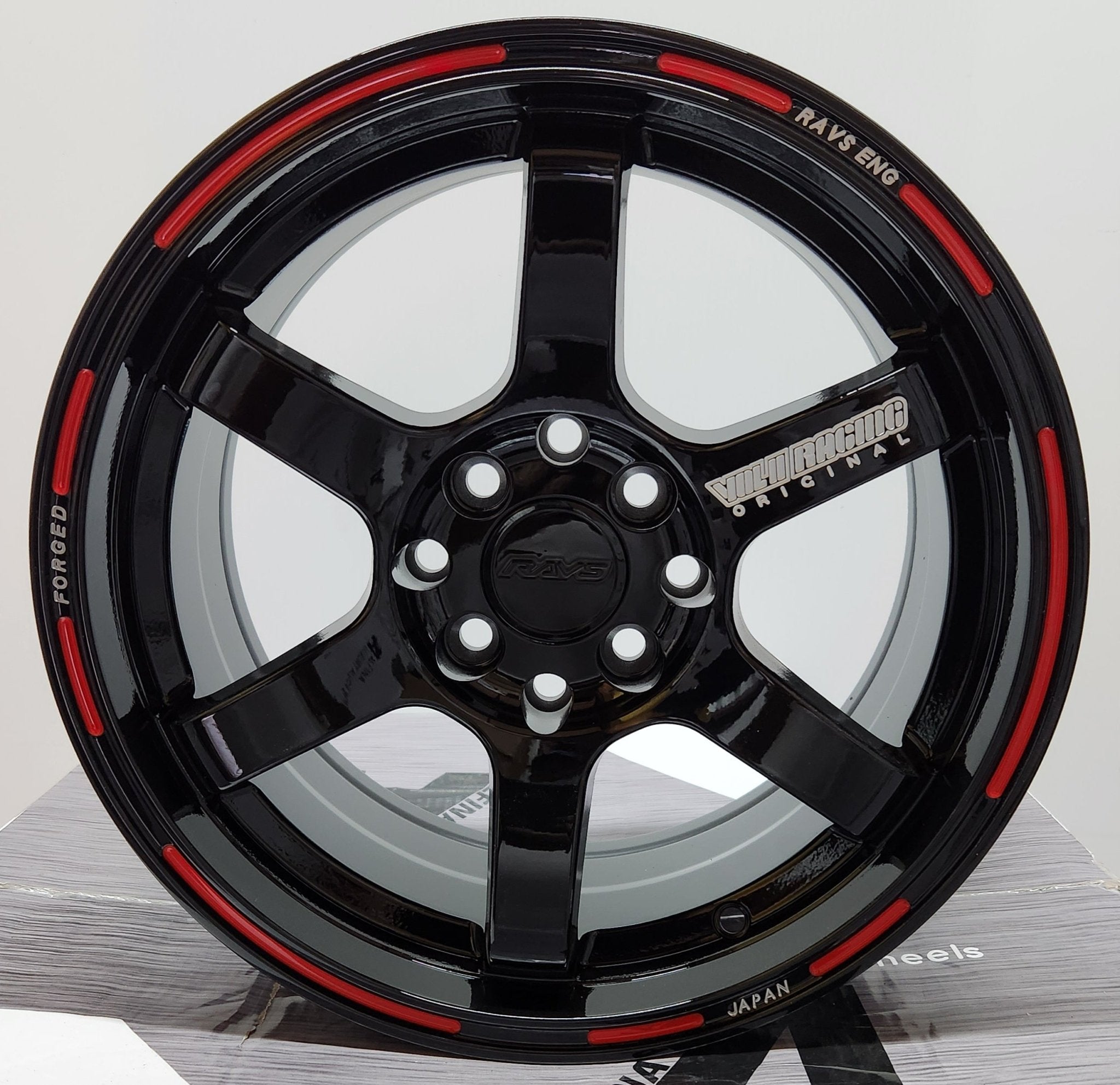 NISOSHI NS231 TE37 - REP 15x7.0 4x100 / 4x114.3 GLOSS BLACK RED LIP - Gun Hill Tire House (WTW - WHOLESALE TIRES & WHEELS)