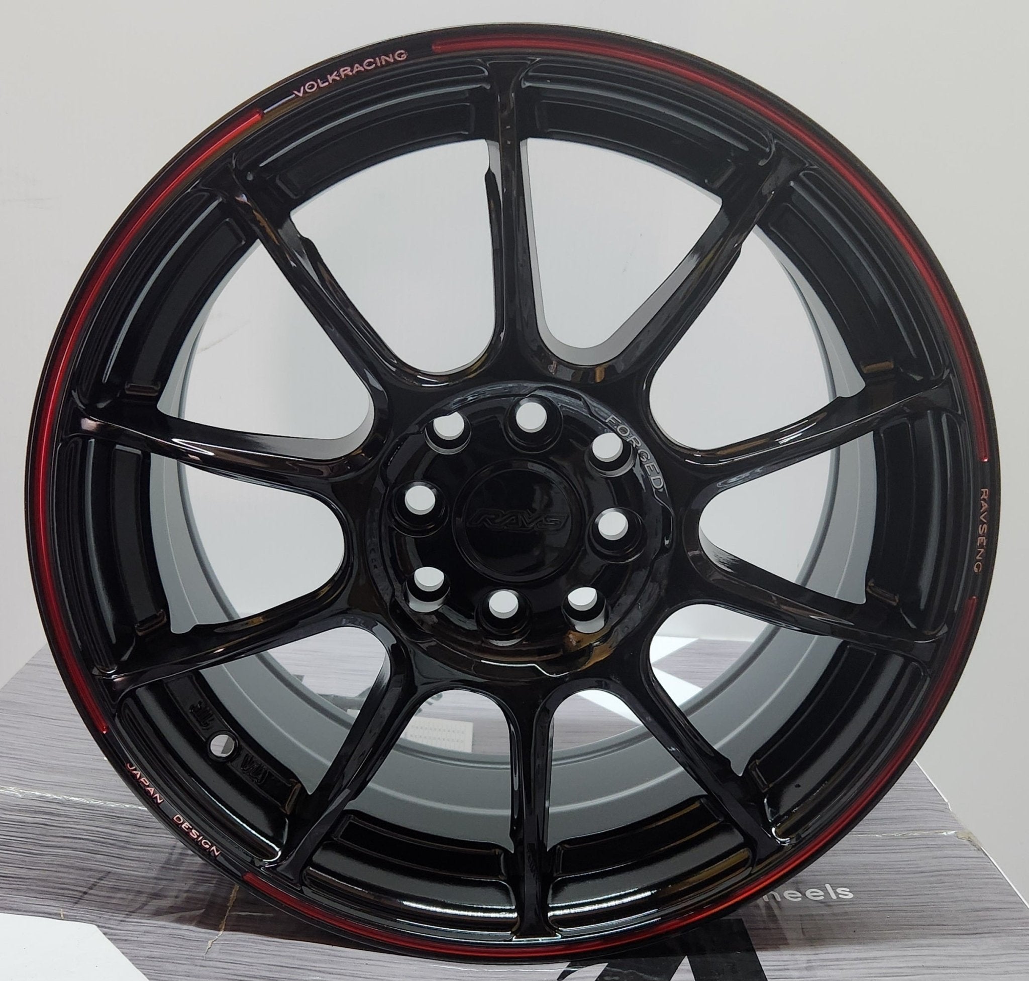 ZE40 TIME - ATTACK REP 16x7.0 4x100 / 4x114.3 GLOSS BLACK RED LINE - Gun Hill Tire House (WTW - WHOLESALE TIRES & WHEELS)