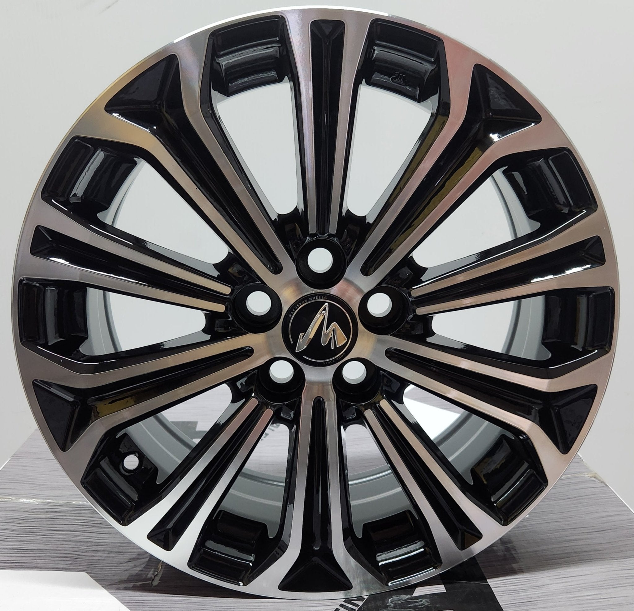 OE - 1091 16x6.5 5x100 GLOSS BLACK MACHINE FACE - Gun Hill Tire House (WTW - WHOLESALE TIRES & WHEELS)