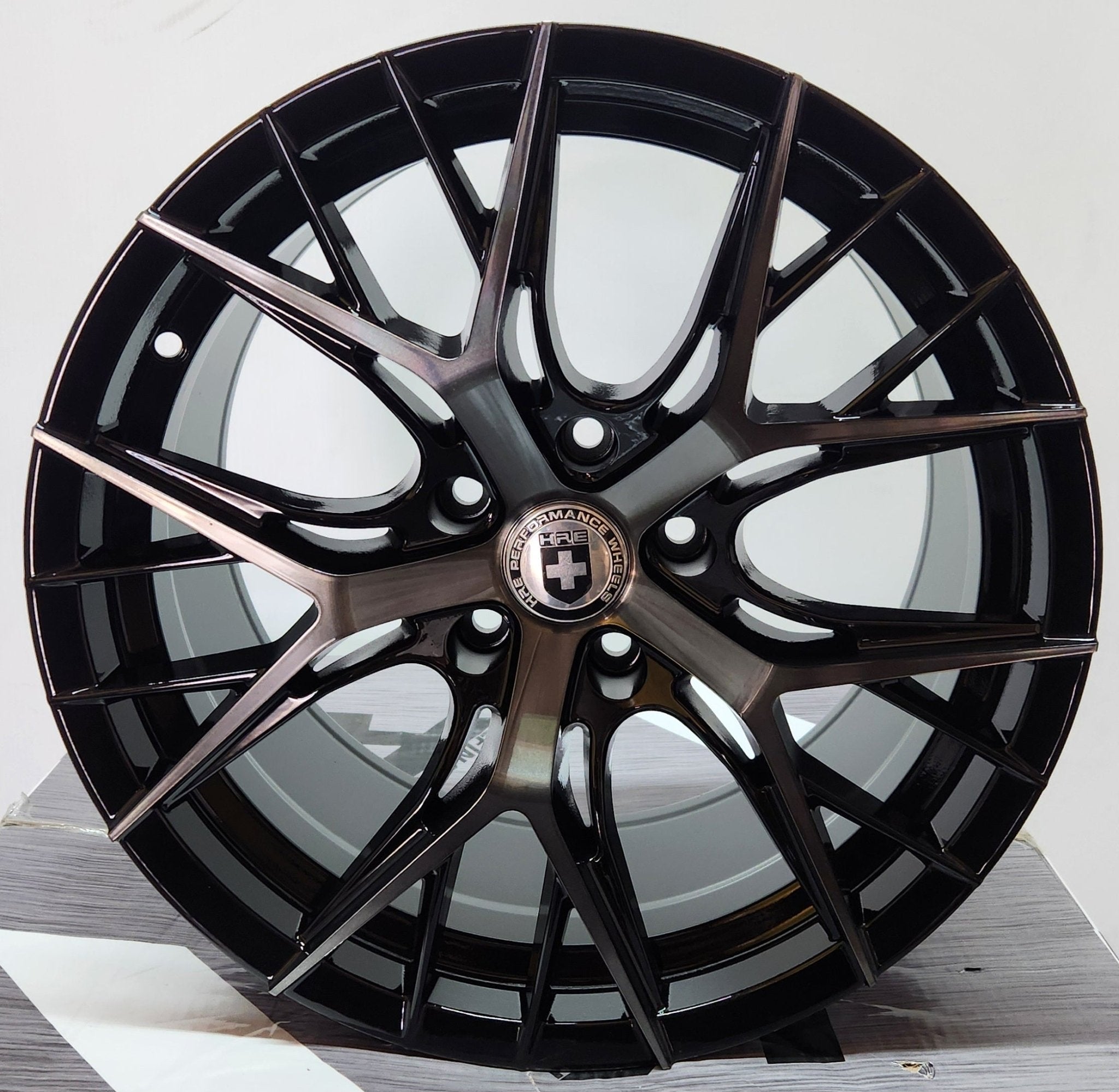 X1046 17X9 5X114.3 PIANO BLACK MACHINED FACE DARK FACE - Gun Hill Tire House (WTW - WHOLESALE TIRES & WHEELS)