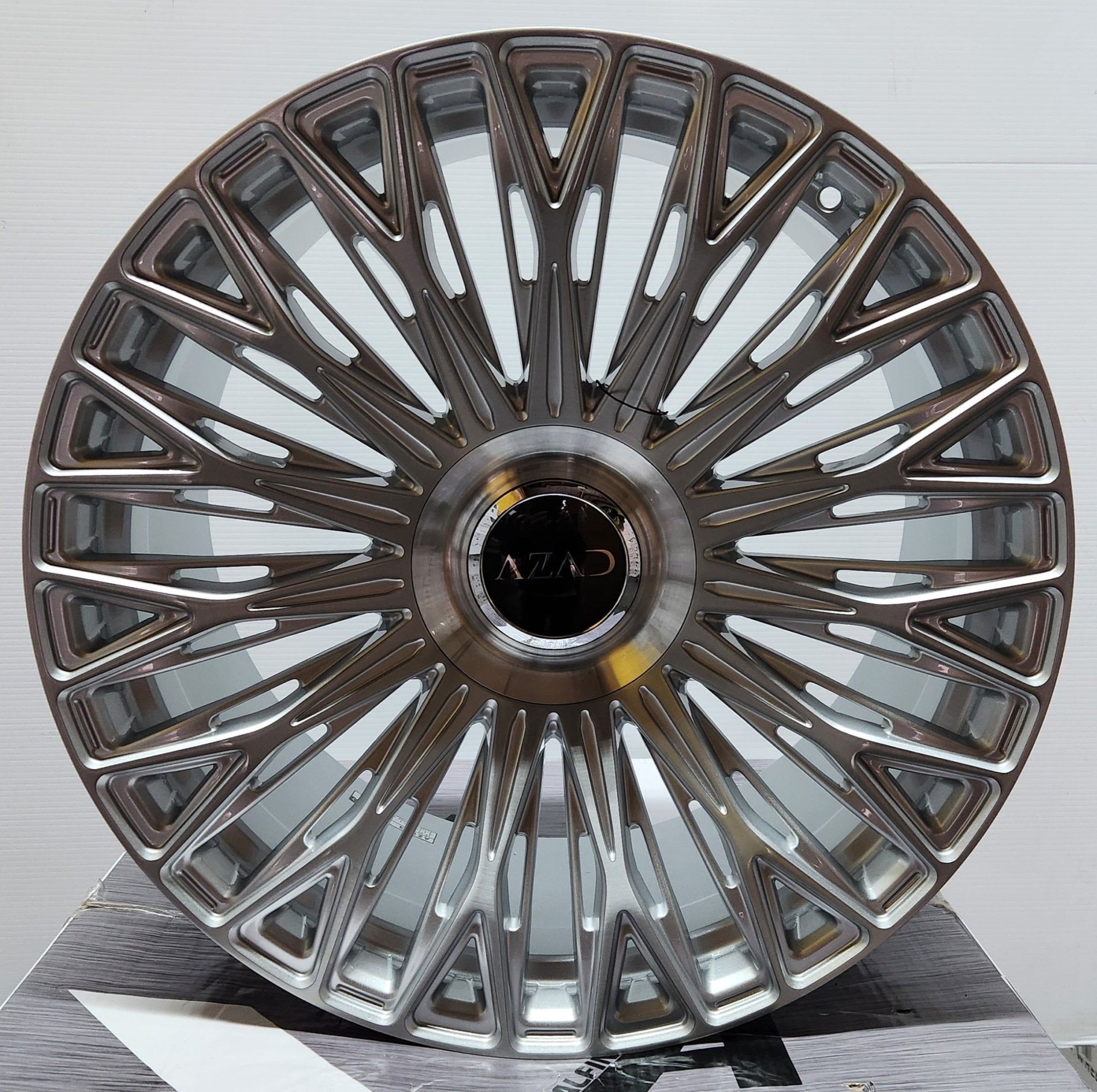 AZAD AZV03 22X9 5X112 5X114.3 BRUSHED SILVEL - Gun Hill Tire House (WTW - WHOLESALE TIRES & WHEELS)