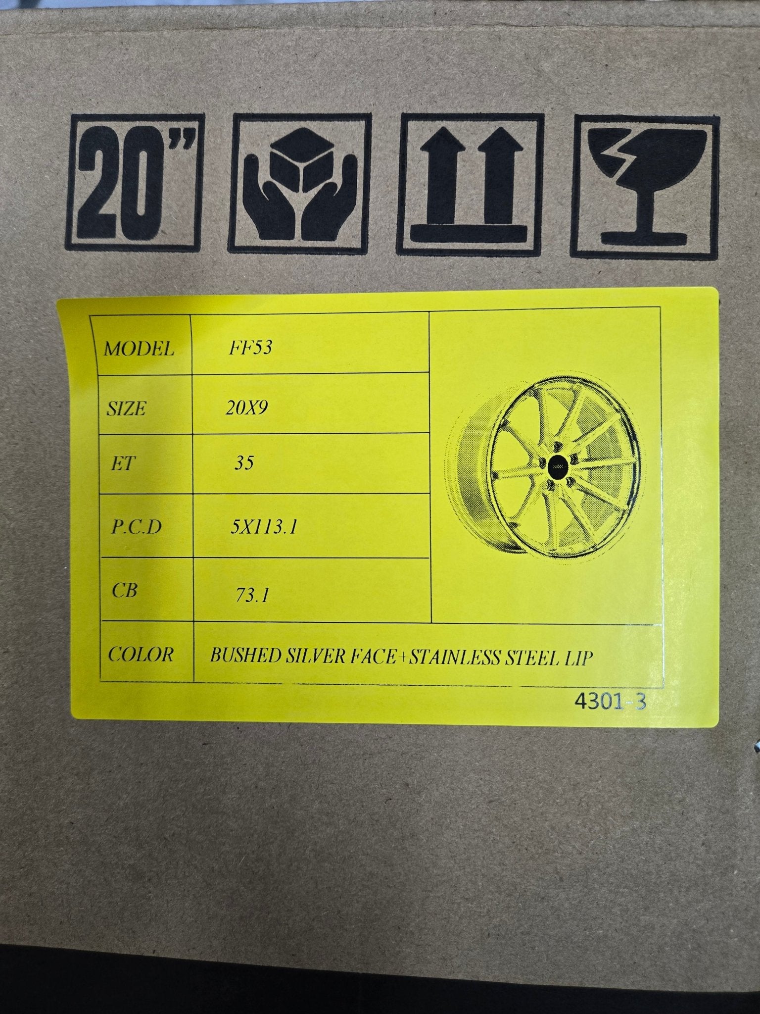 PEGASUS FF53 20x9.0 5x112 / 5x114.3 BRUSHED SILVER FACE STAINLES STEEL LIP - Gun Hill Tire House (WTW - WHOLESALE TIRES & WHEELS)