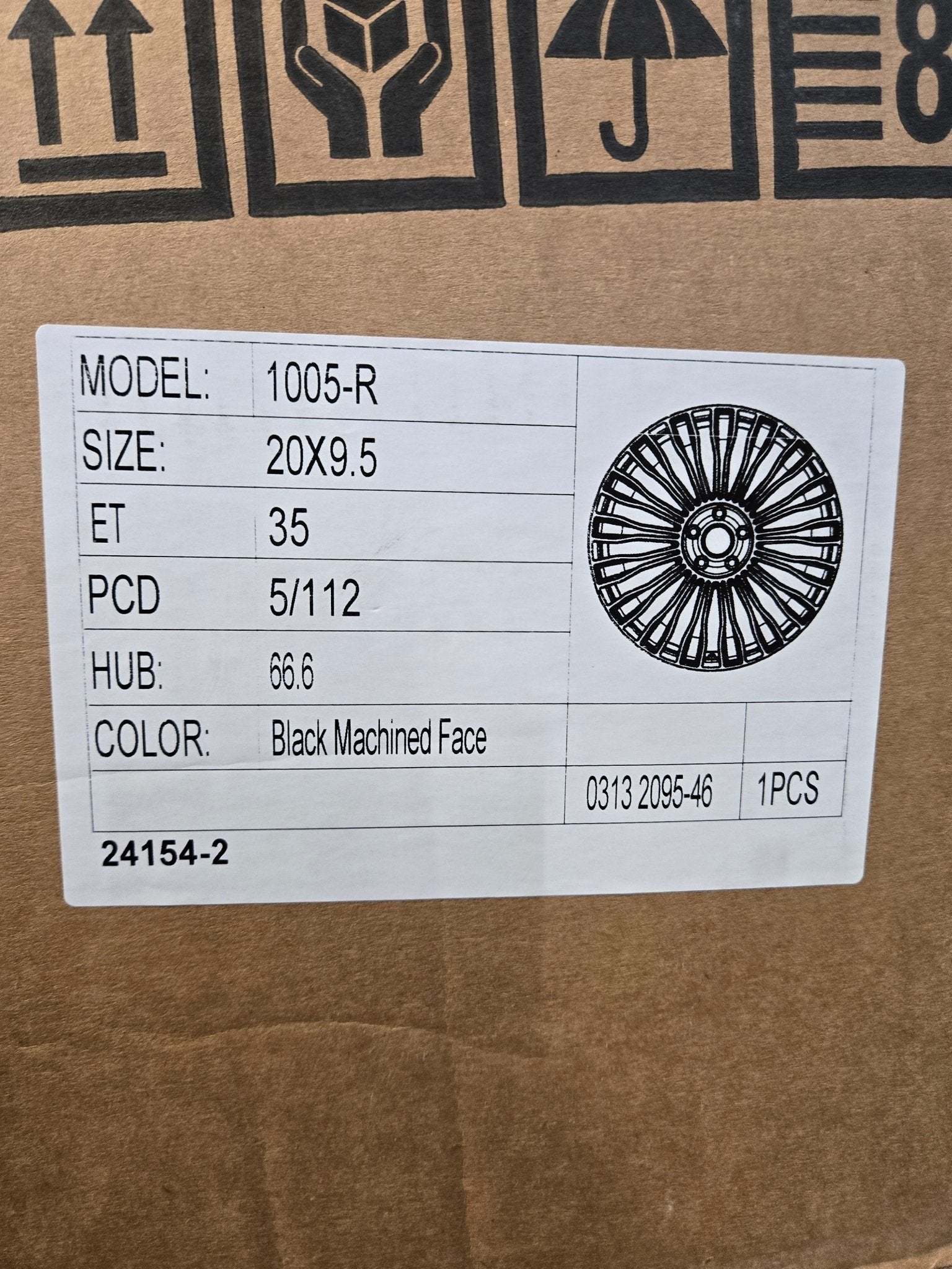 OE - 0313 1005 - R 20X9.5 5X112 BLACK MACHINED FACE - Gun Hill Tire House (WTW - WHOLESALE TIRES & WHEELS)