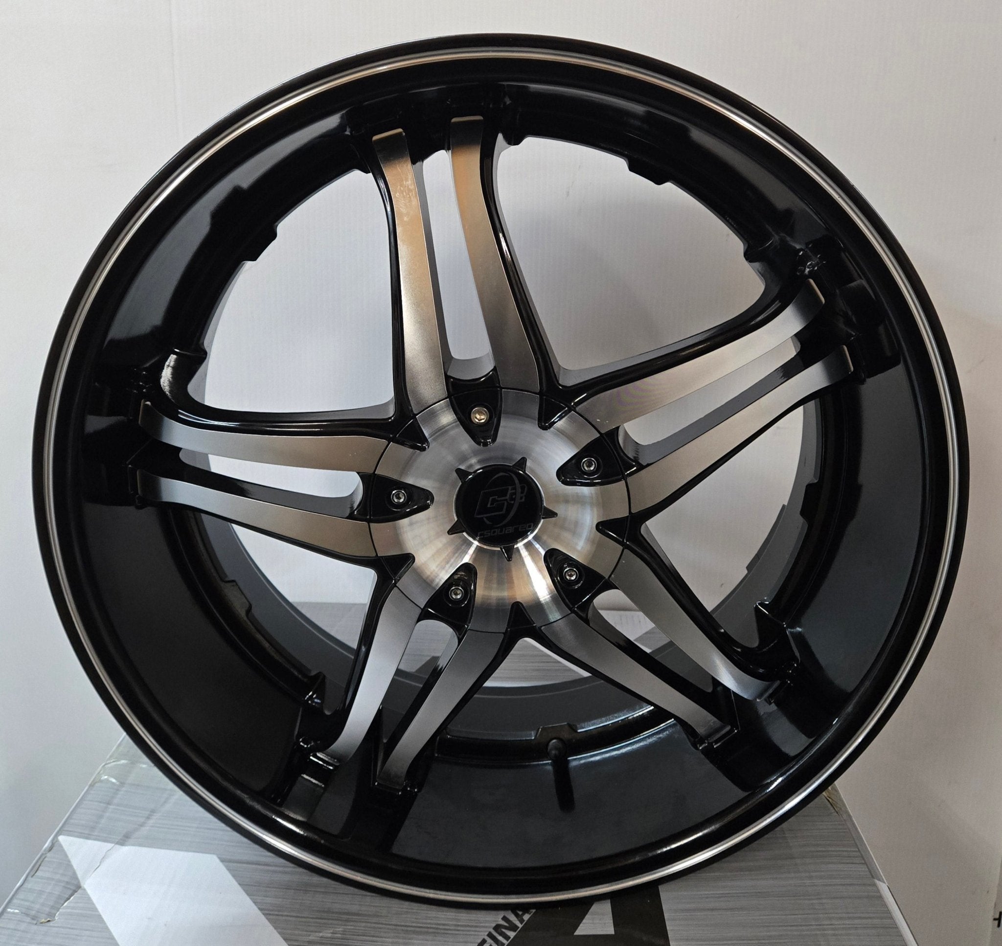 CHROME ELEMENT 20X8.5 5X108/ 5X4.5 BLACK MACHINE FACE - Gun Hill Tire House (WTW - WHOLESALE TIRES & WHEELS)