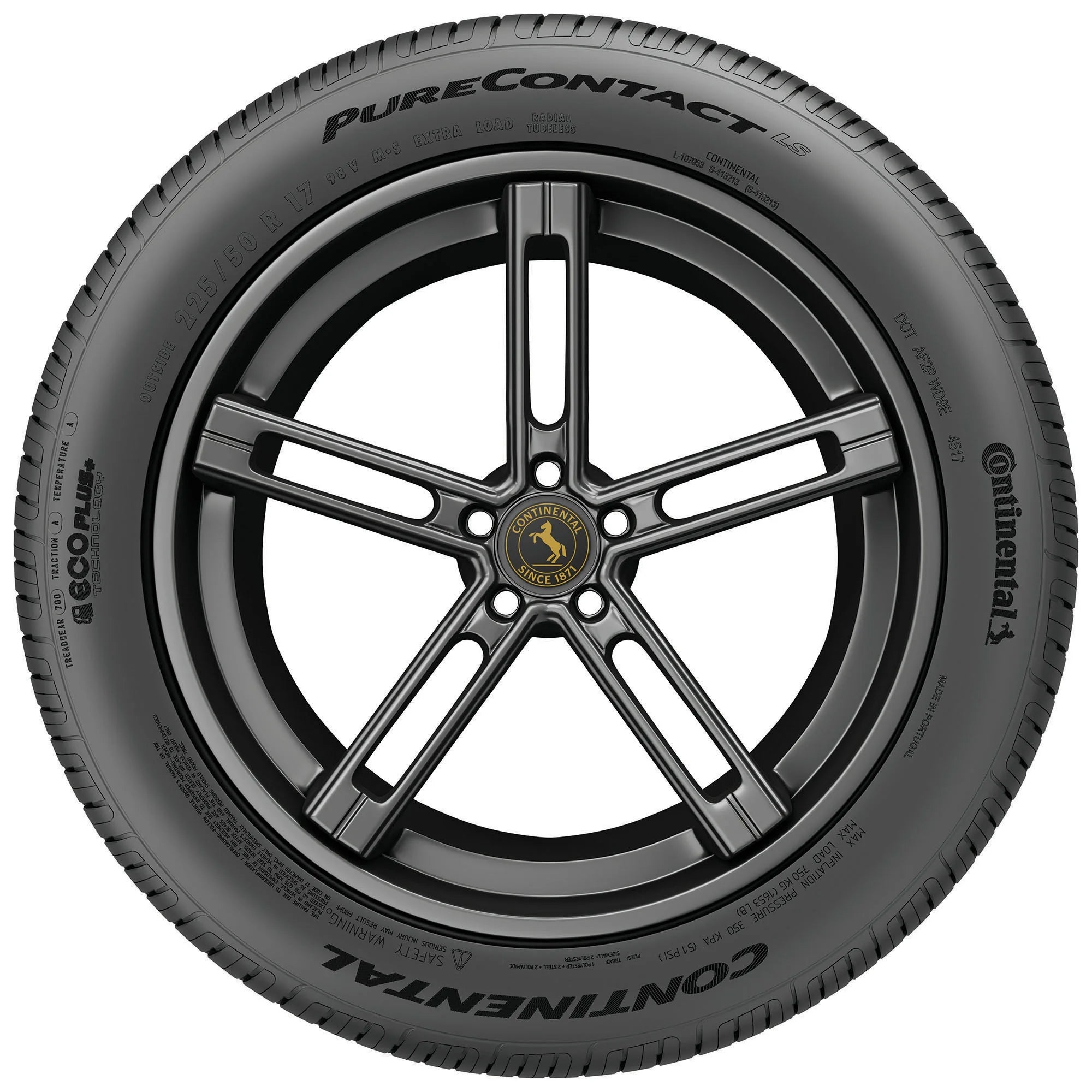 245/50R17 Continental Purecontact LS All Season 99V Passenger Tire - Gun Hill Tire House (WTW - WHOLESALE TIRES & WHEELS)
