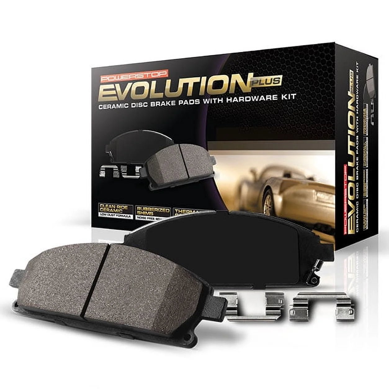 Front Z17 Evolution Ceramic Brake Pads with Hardware 17 - 1826 - Gun Hill Tire House (WTW - WHOLESALE TIRES & WHEELS)