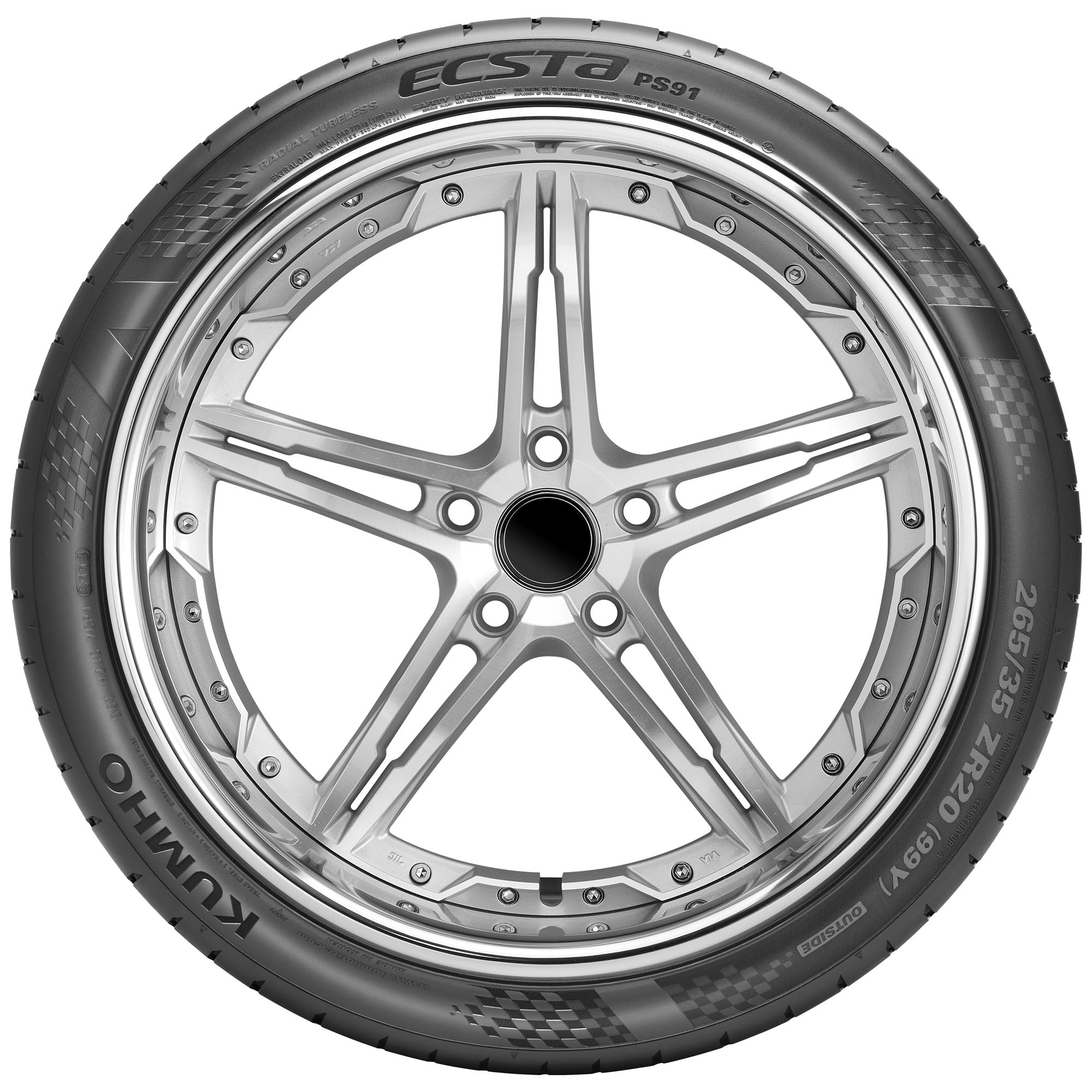 275/35ZR18 Kumho Ecsta PS91 UHP Summer (99Y) XL Passenger Tire - Gun Hill Tire House (WTW - WHOLESALE TIRES & WHEELS)