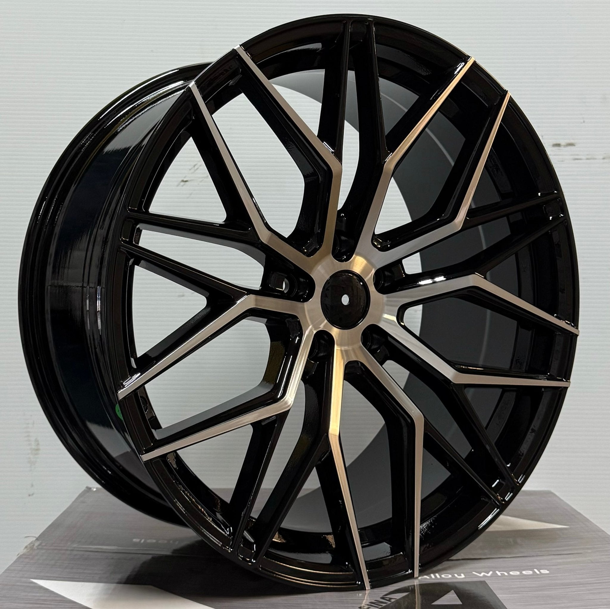 ALFINA AF303 20x9 5x112 / 5x114.3 GLOSS BLACK MACHINED FACE - Gun Hill Tire House (WTW - WHOLESALE TIRES & WHEELS)