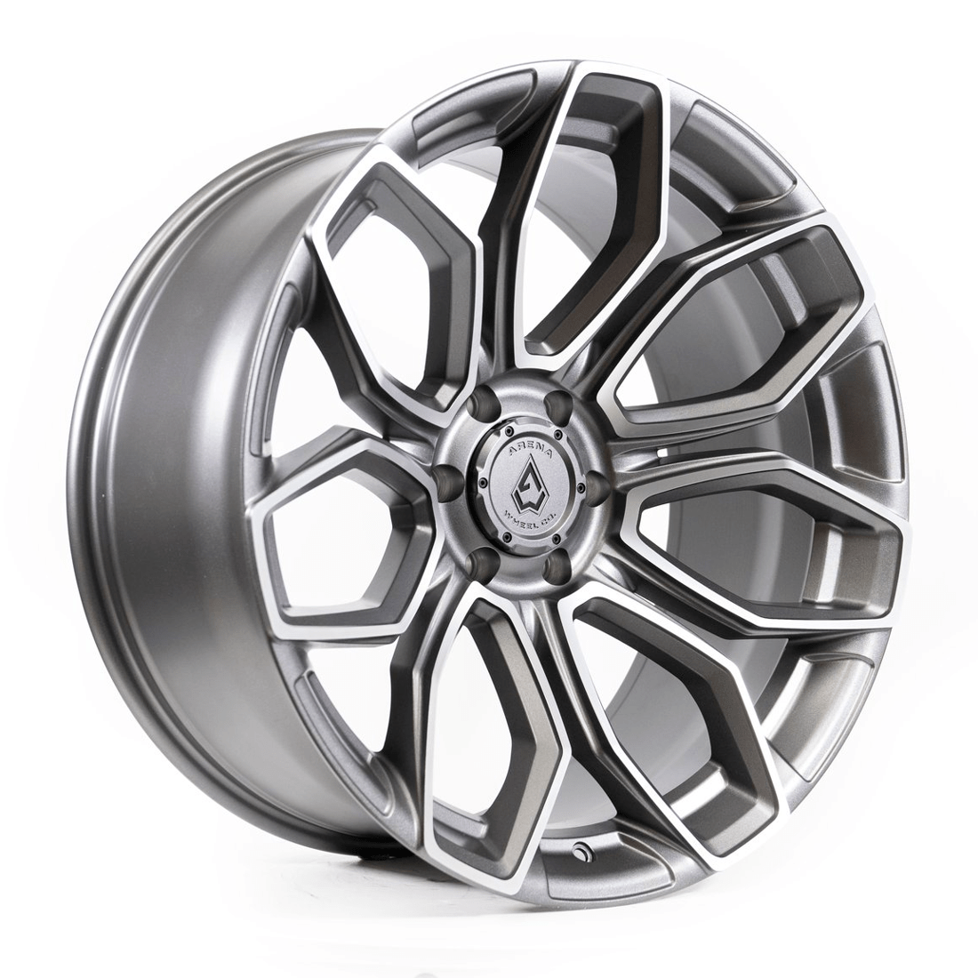 ARENA A116 COBRA 20X10 5X127 TEXTURE GUN METAL MACHINE CLEAR COAT - Gun Hill Tire House (WTW - WHOLESALE TIRES & WHEELS)