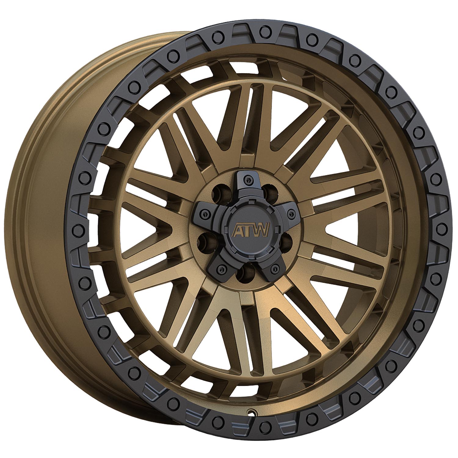 ATW YUKON 20x10 5x114.3 / 5x127 MATTE SAND BRONZE AND BLACK LIP - Gun Hill Tire House (WTW - WHOLESALE TIRES & WHEELS)