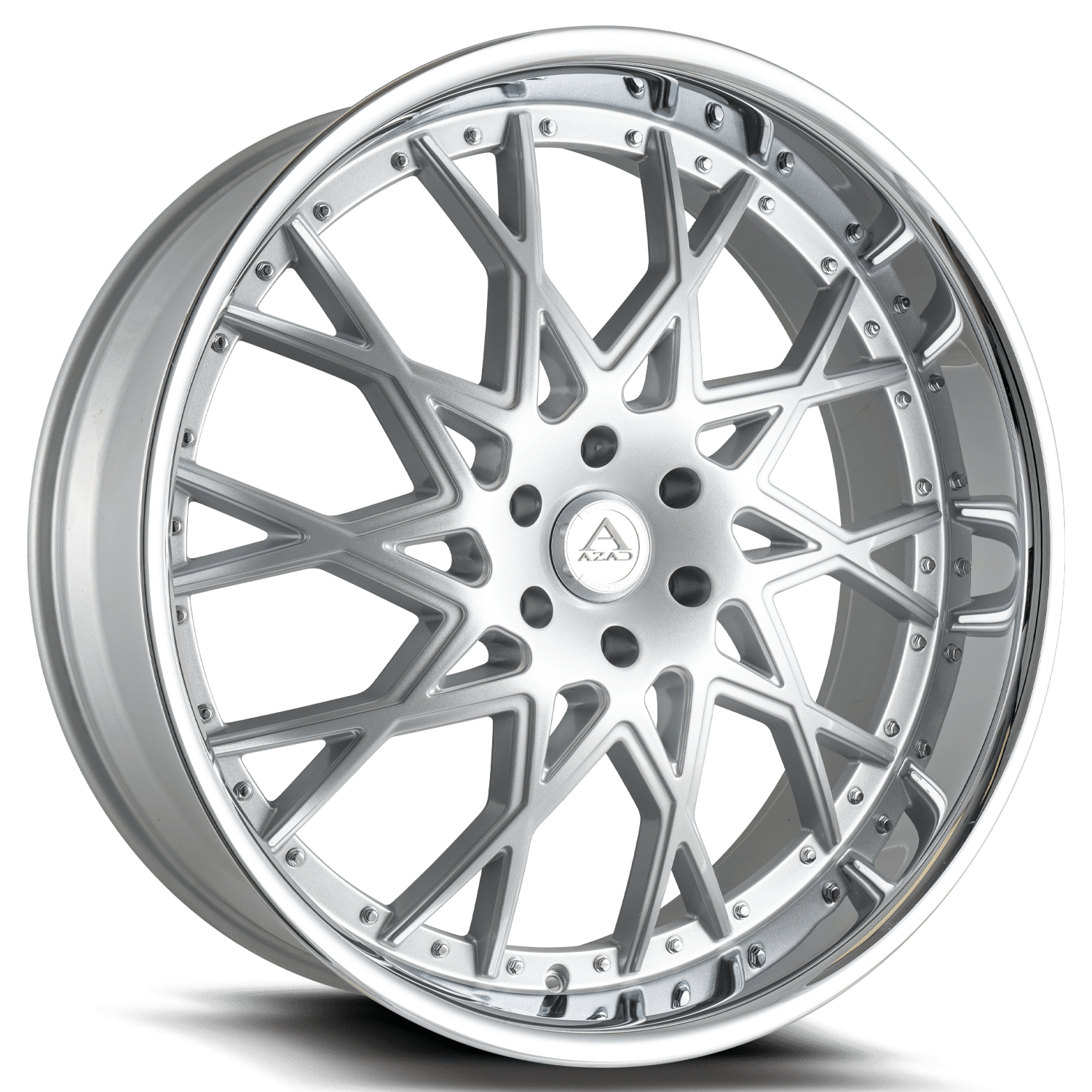 AZAD AZ822 22X9.5 BLANK BROSHED SILVER BR/SSL - Gun Hill Tire House (WTW - WHOLESALE TIRES & WHEELS)