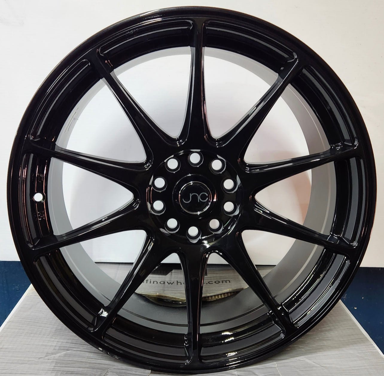 JNC 527 18X8.0 5X110 5X114.3 PIANO BLACK - Gun Hill Tire House (WTW - WHOLESALE TIRES & WHEELS)