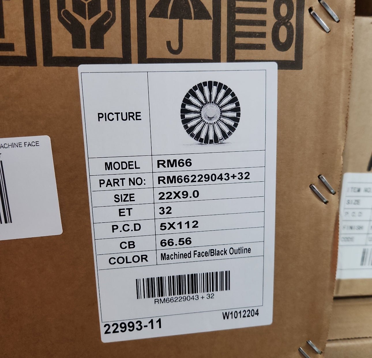 STYLE RM66 22X9 5X112 MACHINED FACE W/ BLACK OUTLINE - Gun Hill Tire House (WTW - WHOLESALE TIRES & WHEELS)