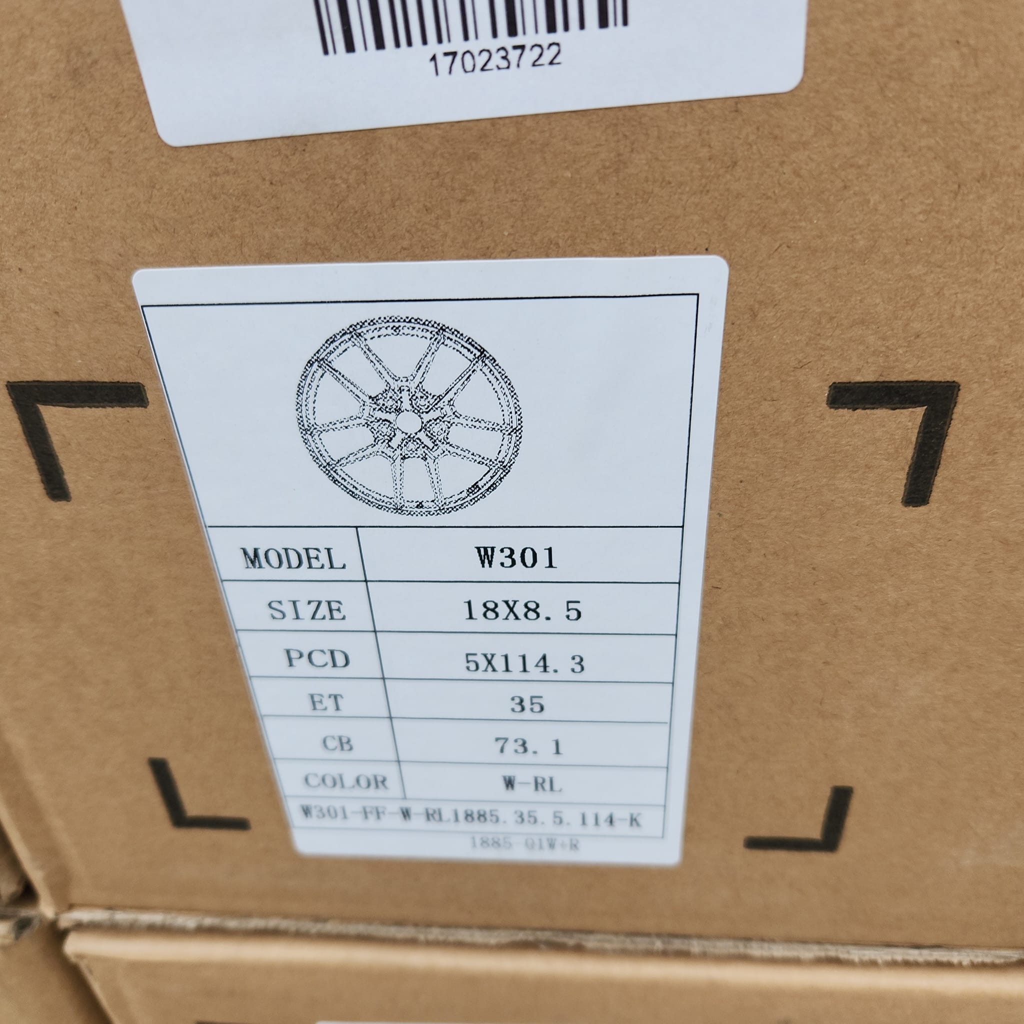 W301 flow Forming XY31 18x8.5 5x114.3 WHITE RED LIP - Gun Hill Tire House (WTW - WHOLESALE TIRES & WHEELS)