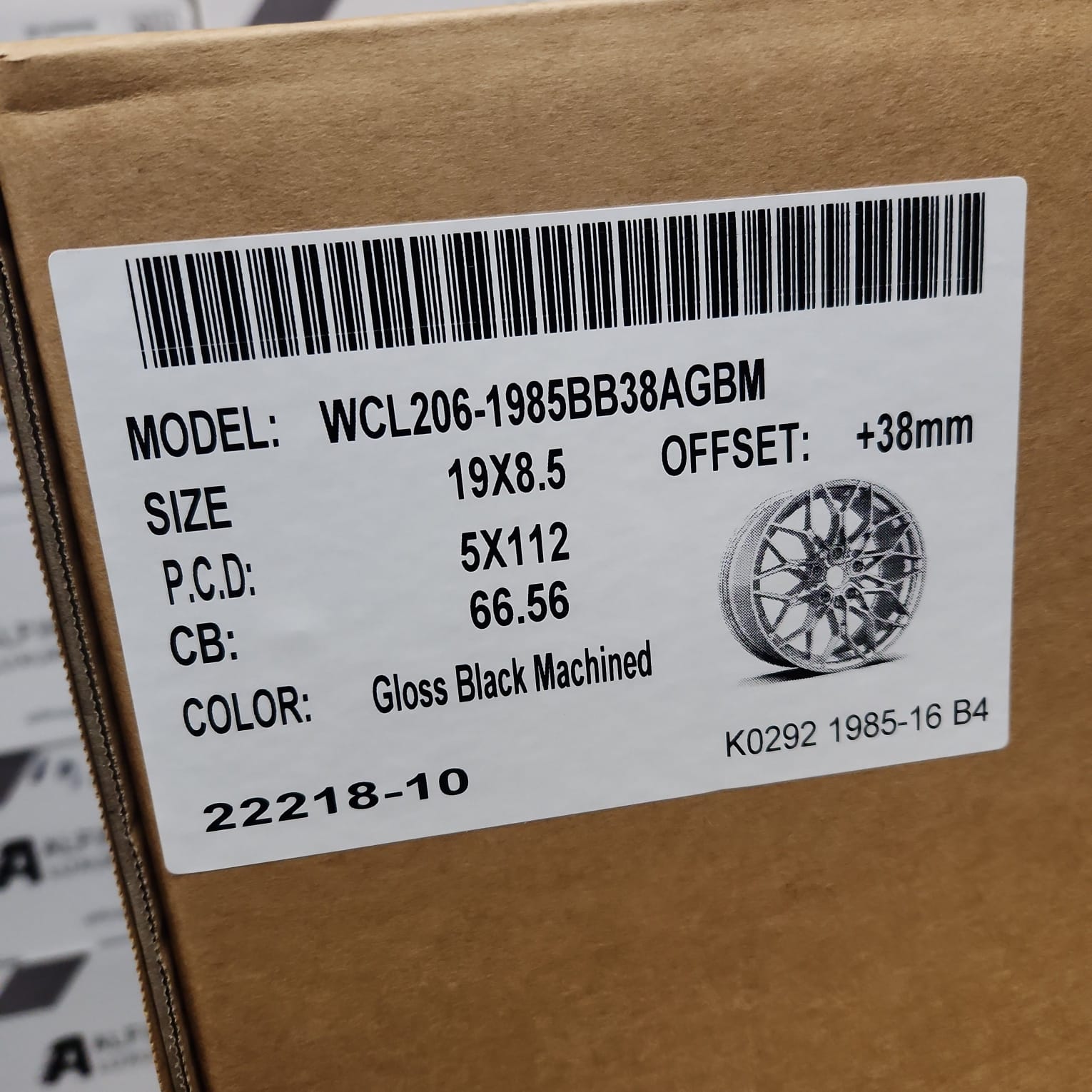 WCL206 WHEELS 19x8.5 5x112 GLOSS BLACK MACHINED FACE - Gun Hill Tire House (WTW - WHOLESALE TIRES & WHEELS)