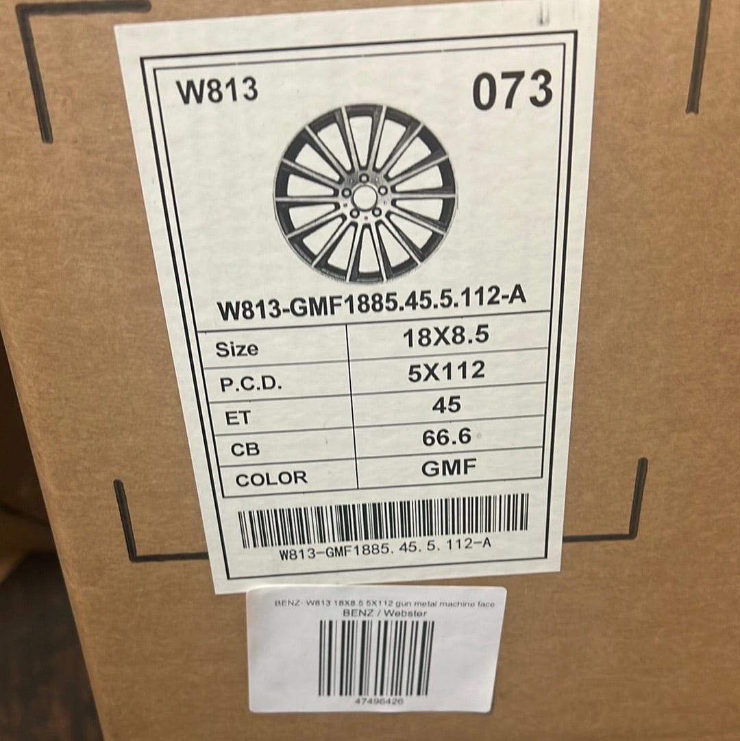 W813 WHEELS 18X8.5 5X112 gun metal machine face - Gun Hill Tire House (WTW - WHOLESALE TIRES & WHEELS)