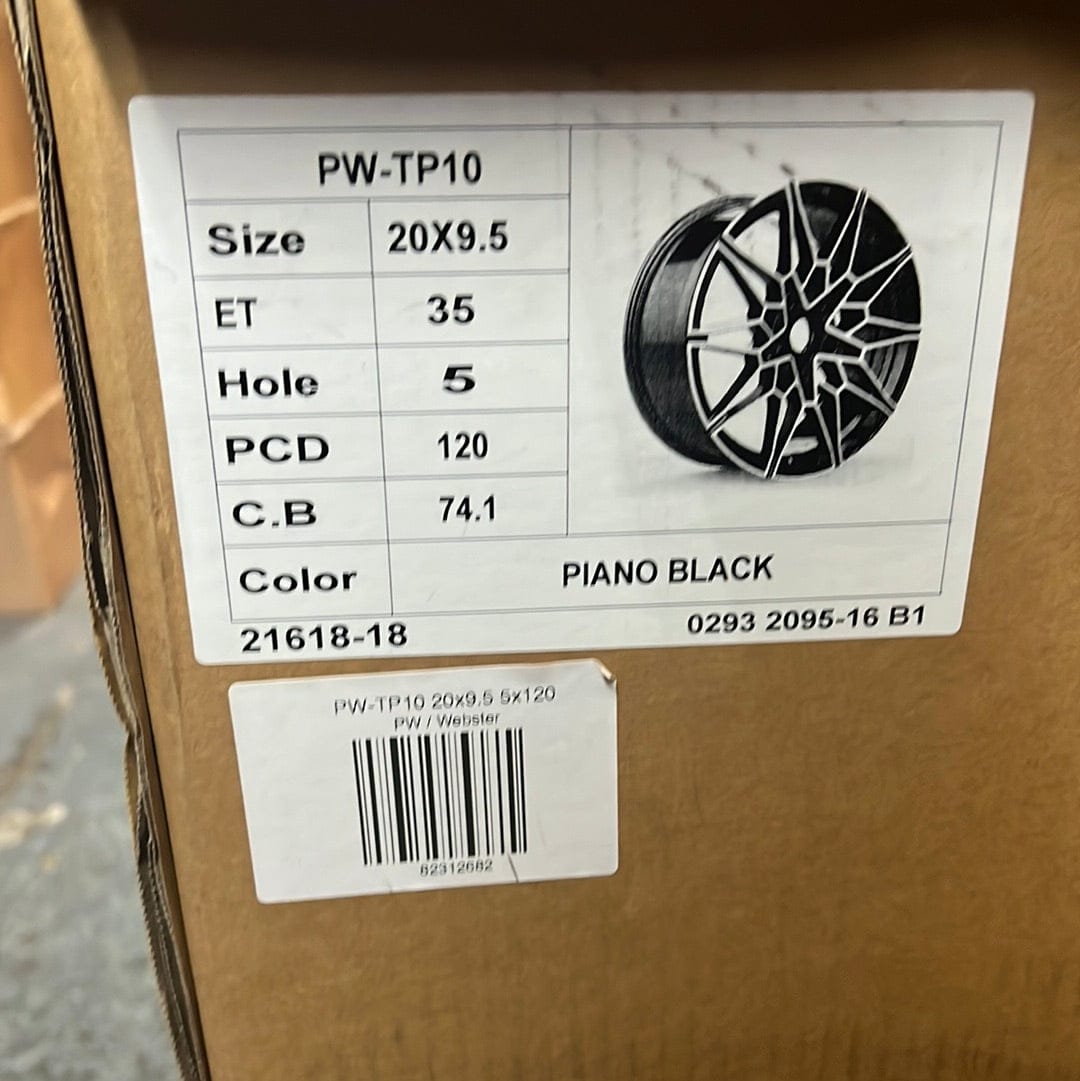 PW - TP10 WHEELS 20x9.5 5x120 PIANO BLACK - Gun Hill Tire House (WTW - WHOLESALE TIRES & WHEELS)