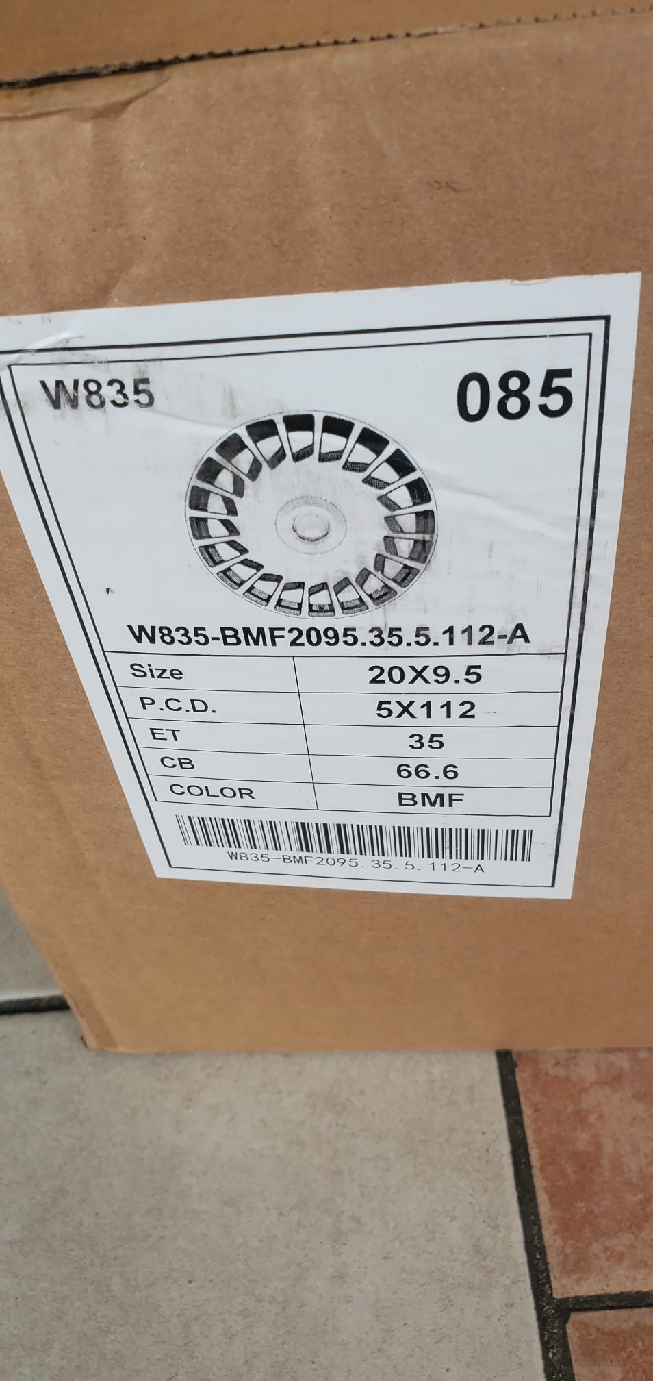 W835 WHEELS 20x9.5 5x112 BMF - Gun Hill Tire House (WTW - WHOLESALE TIRES & WHEELS)