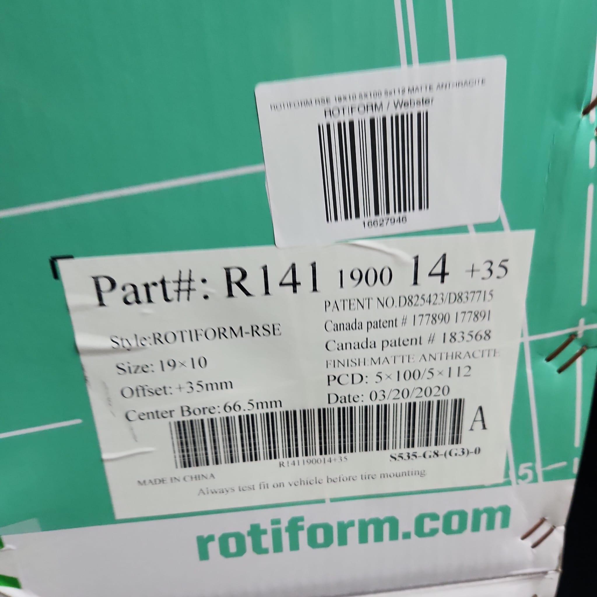 ROTIFORM RSE 19X10 5X100 5x112 MATTE ANTHRACITE - Gun Hill Tire House (WTW - WHOLESALE TIRES & WHEELS)