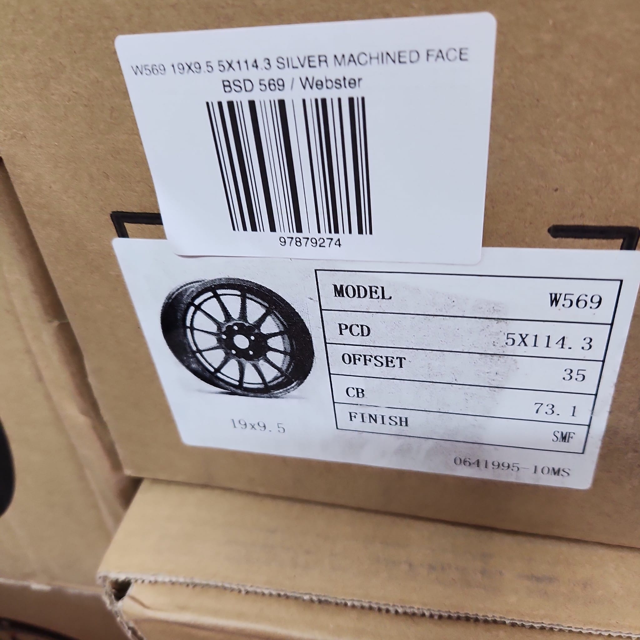 W569 WHEELS 19X9.5 5X114.3 SILVER MACHINED FACE - Gun Hill Tire House (WTW - WHOLESALE TIRES & WHEELS)